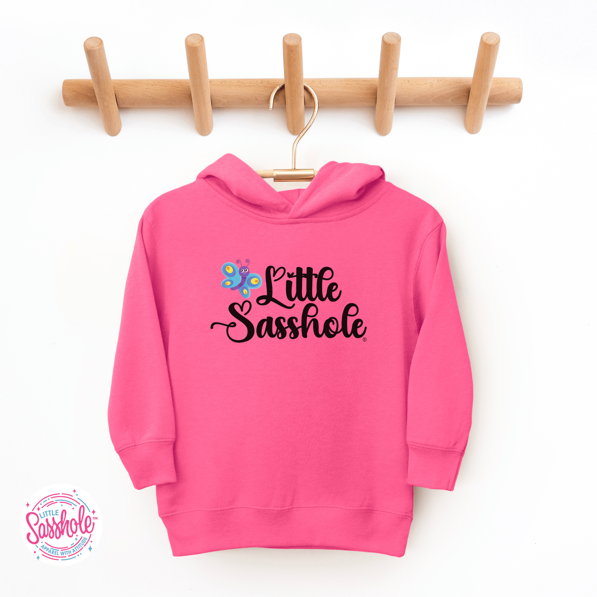Image of Cute & Sassy Butterfly: Little Sasshole® Toddler Hoodies - Funny Graphic Tee by Sasshole® Clothing