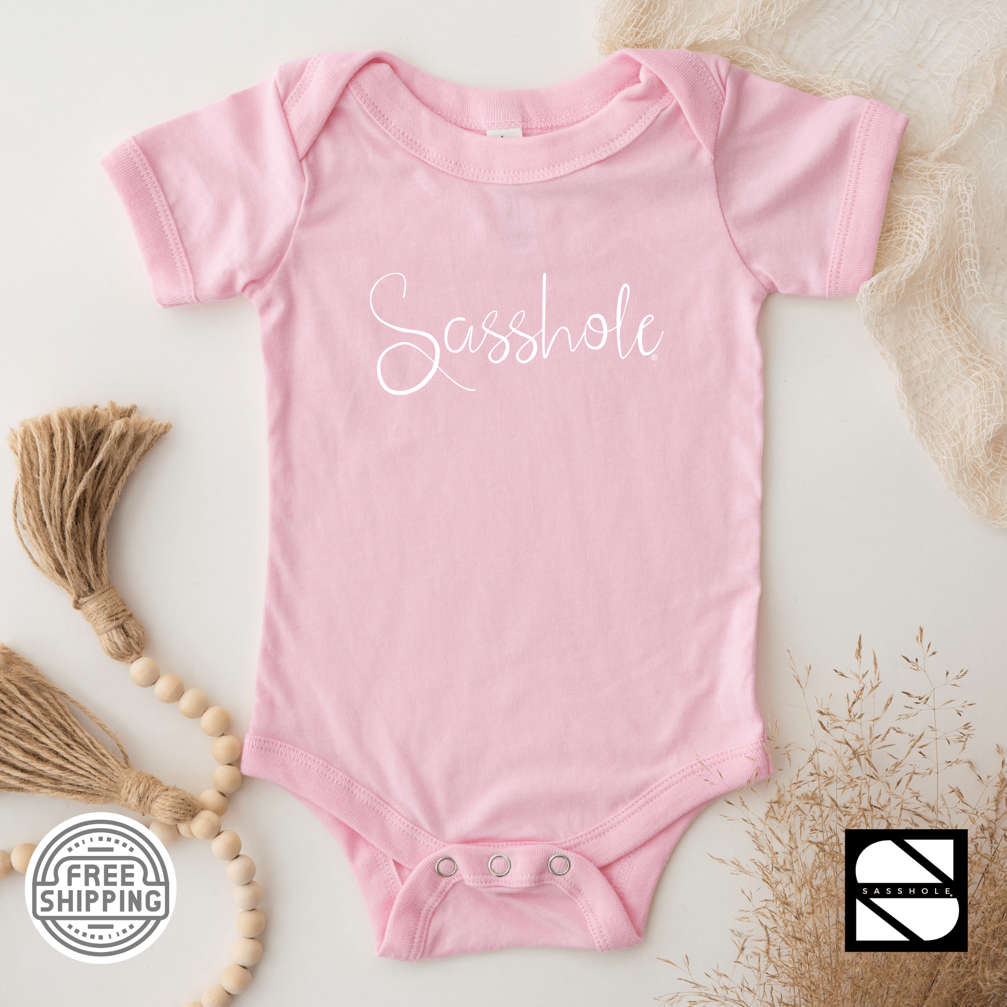 Image of Cuteness with a Side of Sass: Infant Sasshole® Attire - Funny Graphic Tee by Sasshole® Clothing