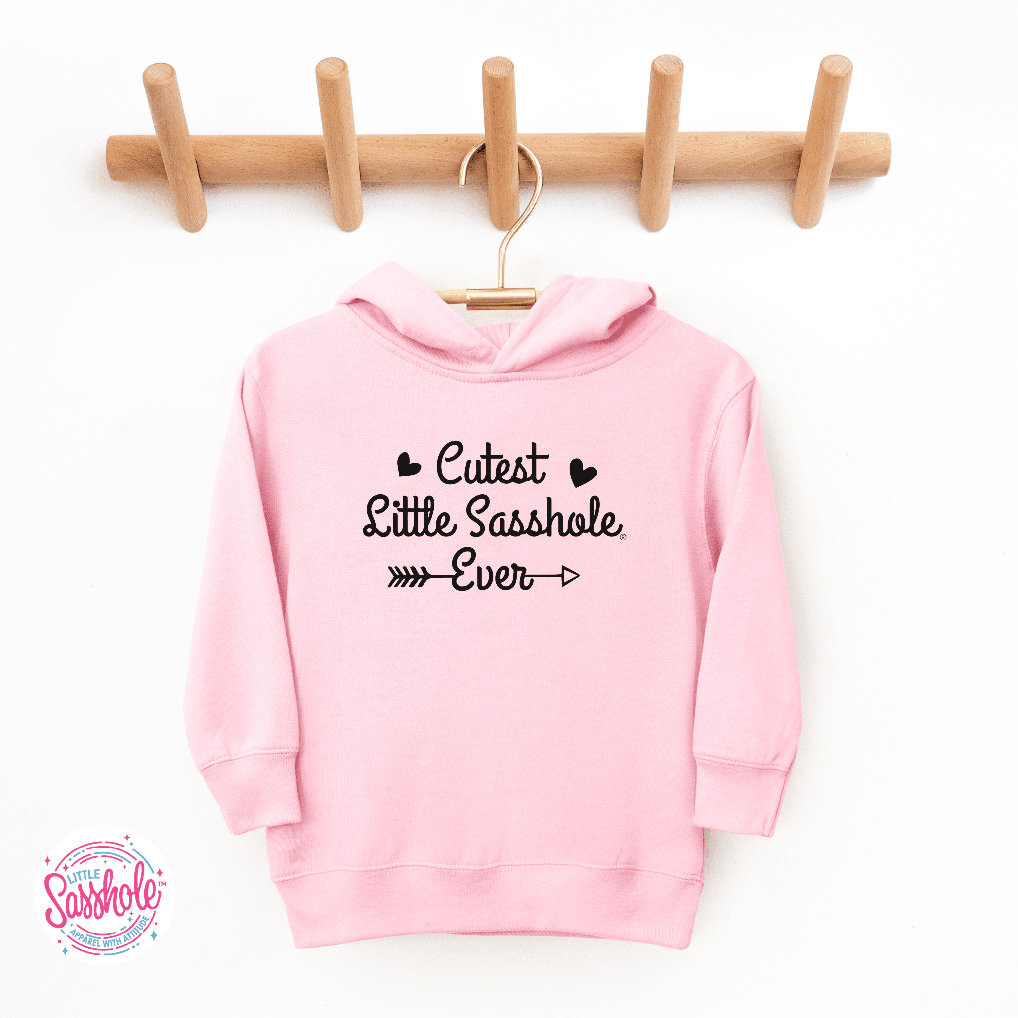 Image of Cutest Sasshole Ever – Toddler Hoodie | Cute Sassy Graphic Top | Little Sasshole™ - Funny Graphic Tee by Sasshole® Clothing