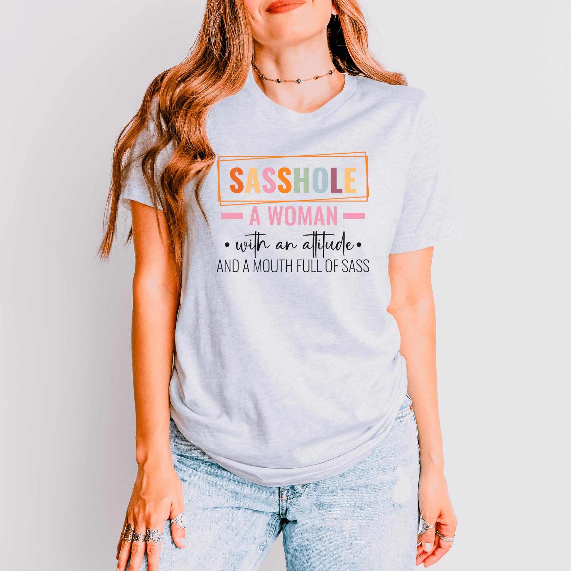 Defiantly Sassy Tee: Attitude and Mouth Full of Sass Women's Tshirt - Funny Graphic Tee by Sasshole® Clothing