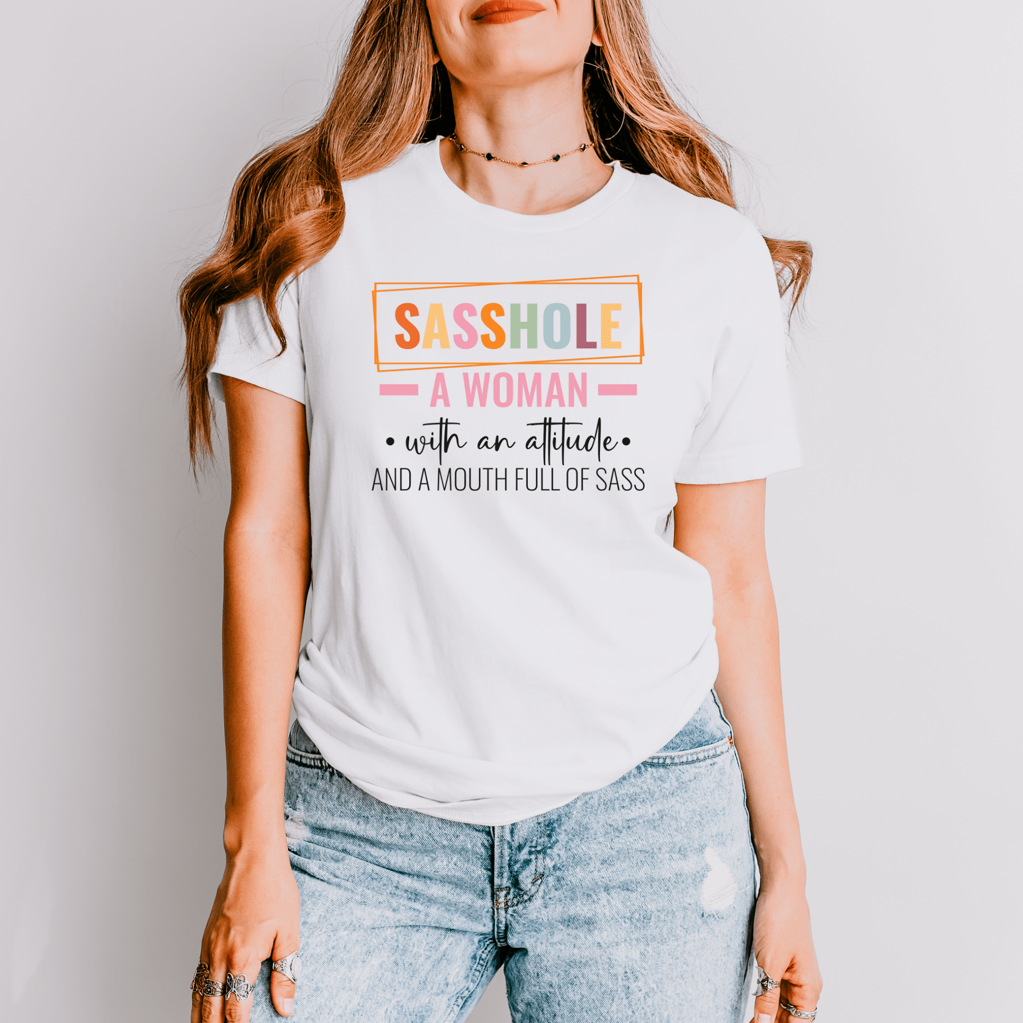 Defiantly Sassy Tee: Attitude and Mouth Full of Sass Women's Tshirt - Funny Graphic Tee by Sasshole® Clothing