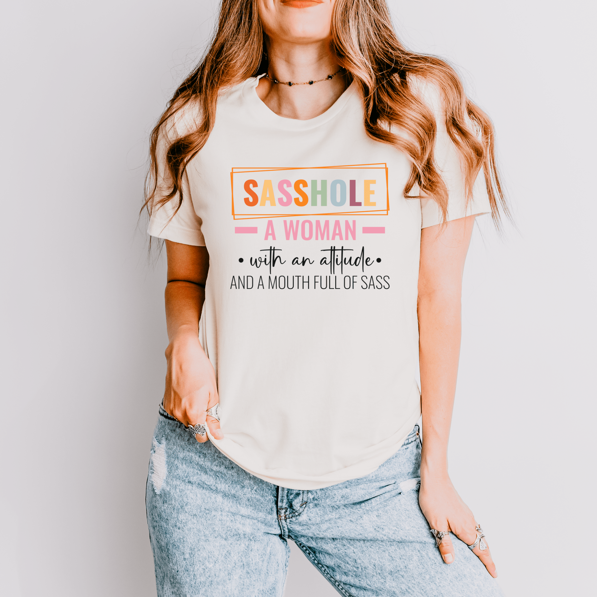 Defiantly Sassy Tee: Attitude and Mouth Full of Sass Women's Tshirt - Funny Graphic Tee by Sasshole® Clothing