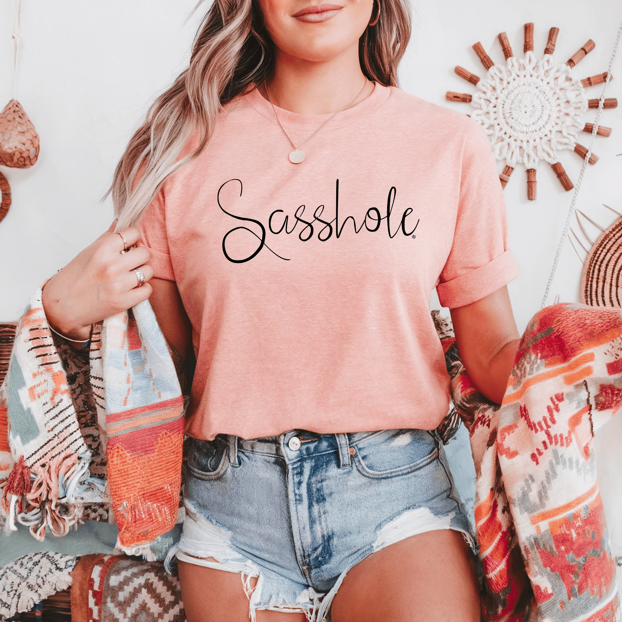 Image of Flaunt Your Sassy Style: Sasshole® Graphic T-Shirts for Women - Funny Graphic Tee by Sasshole® Clothing