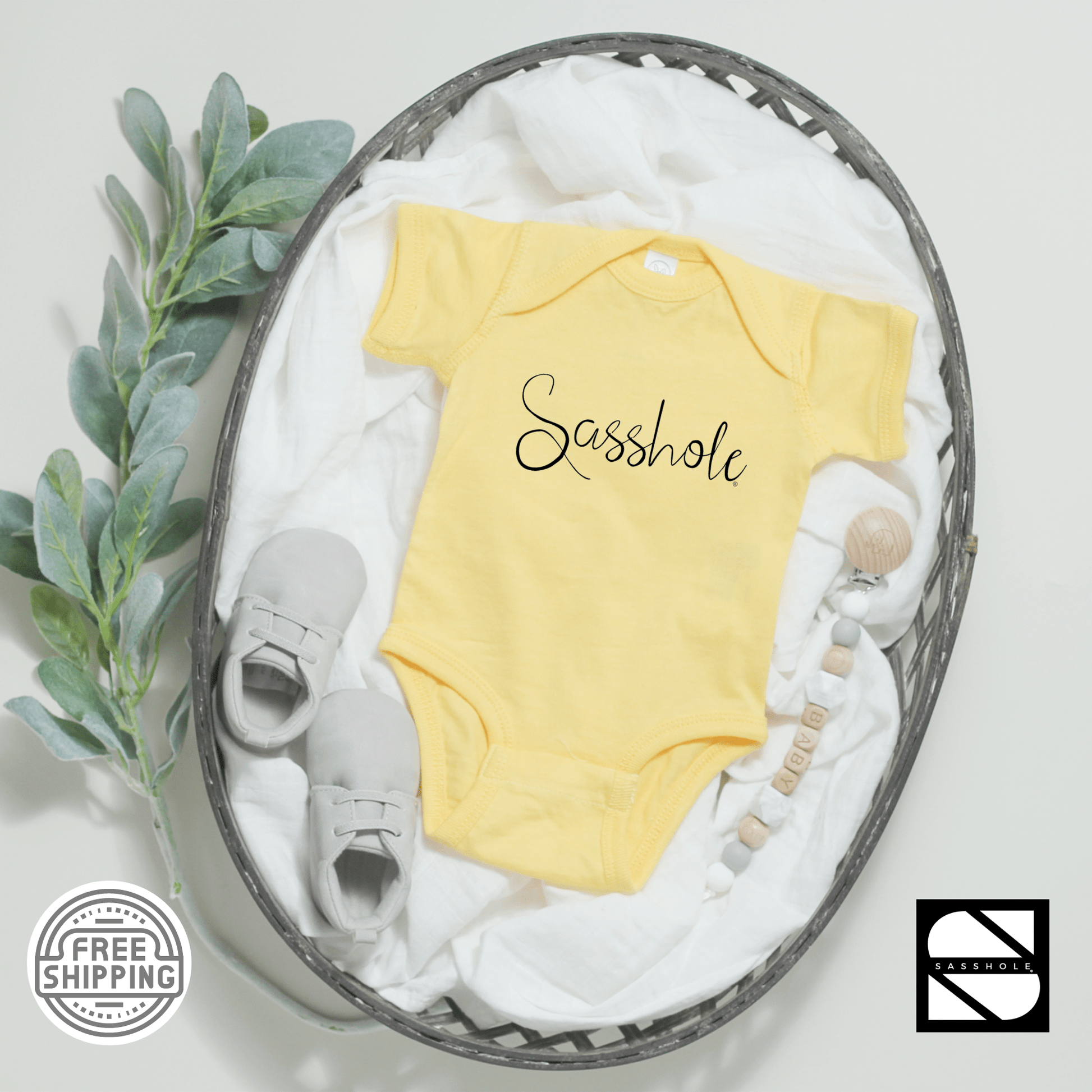 Future Sass Queen/King: Laugh - Out - Loud Baby Apparel - Funny Graphic Tee by Sasshole® Clothing