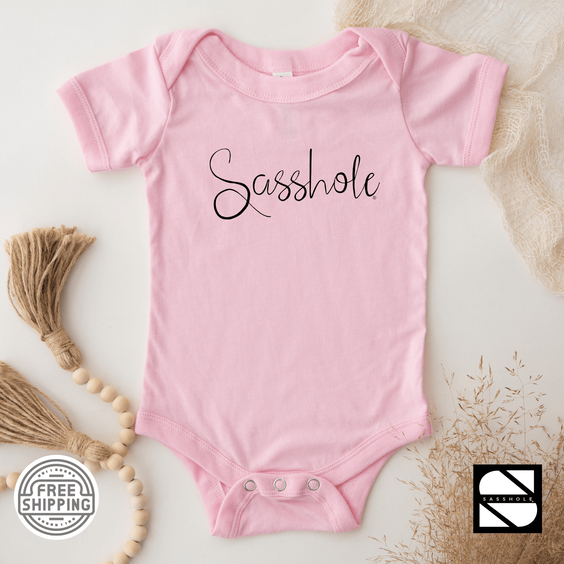 Future Sass Queen/King: Laugh - Out - Loud Baby Apparel - Funny Graphic Tee by Sasshole® Clothing