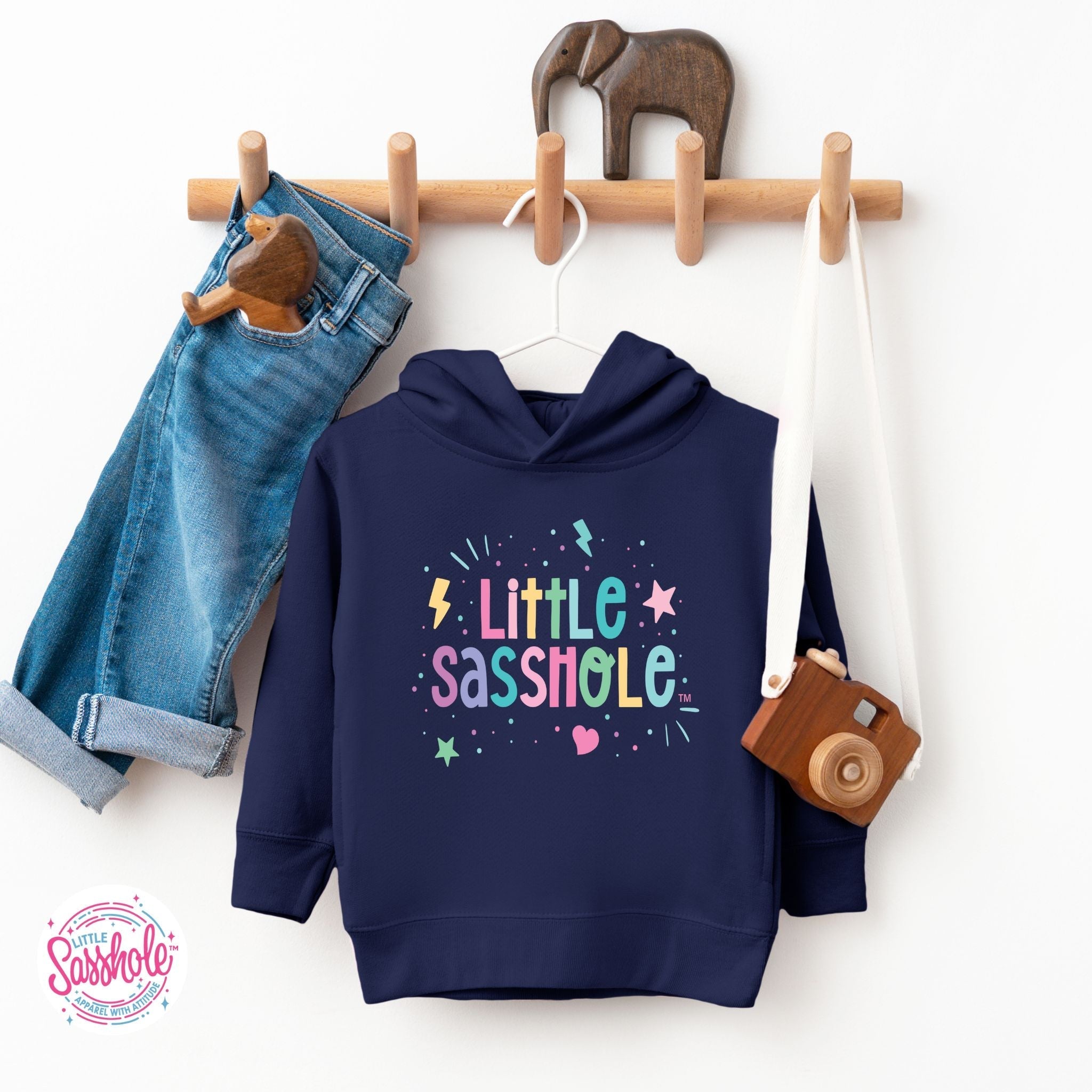 Image of “Hoodlum in Training” – Little Sasshole™ Toddler Hoodie - Funny Graphic Tee by Sasshole® Clothing