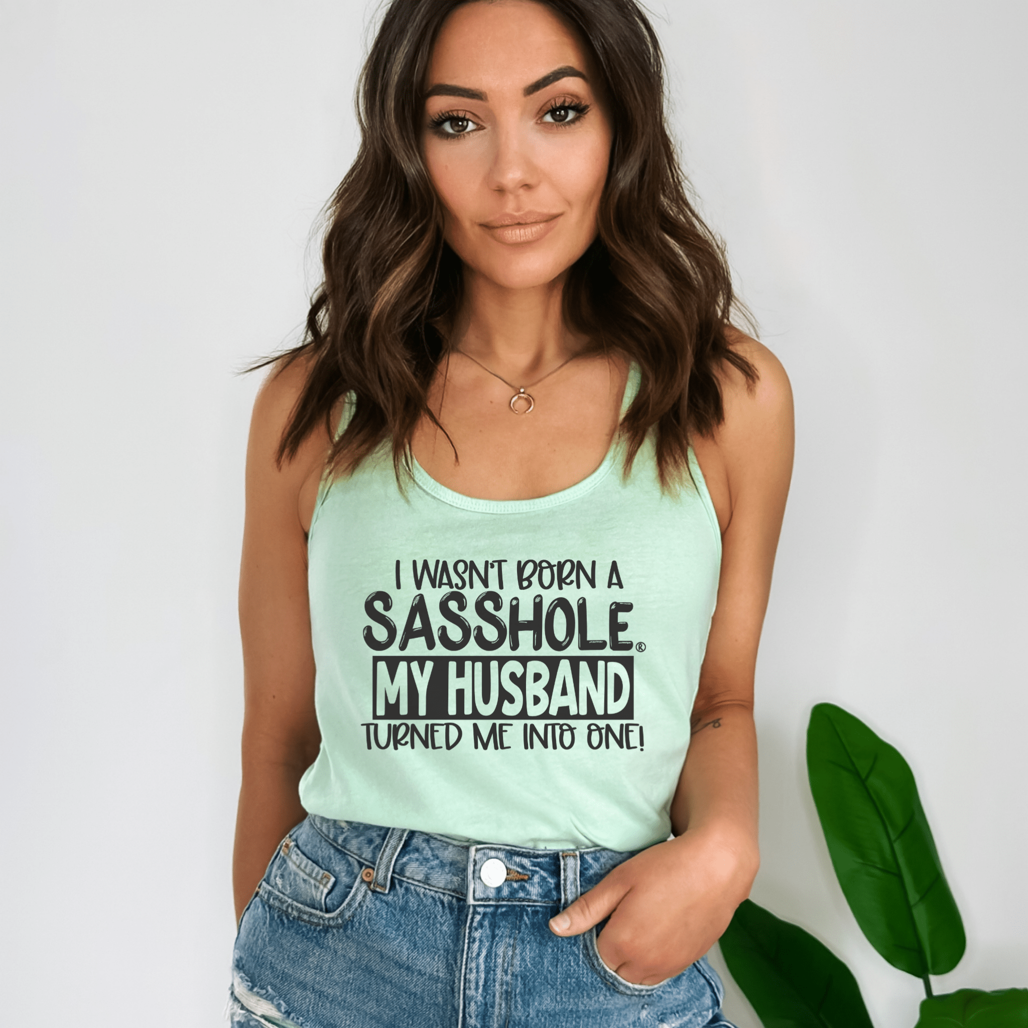 Husband’s Favorite Sasshole® – Women’s Tank Top | Funny Statement Graphic Tee | Sasshole® - Funny Graphic Tee by Sasshole® Clothing