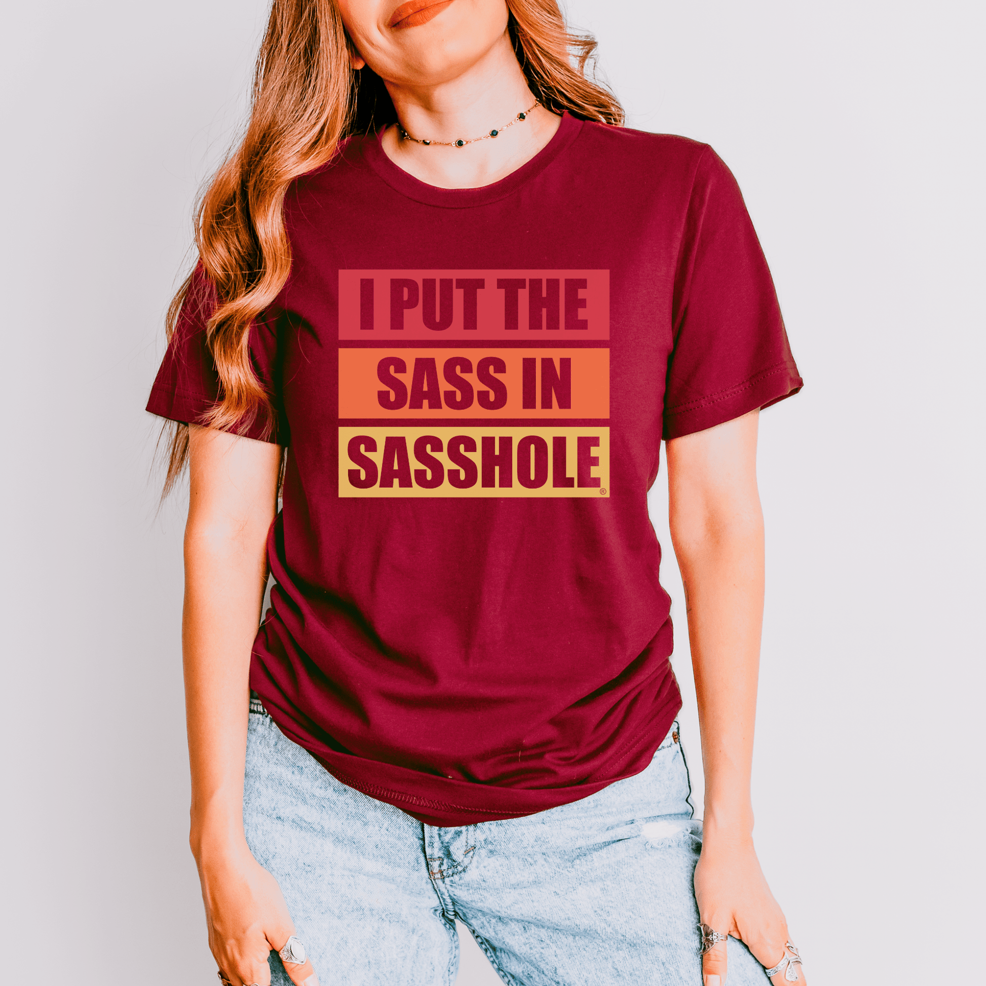 I Put the Sass in Sasshole® Women's T-Shirt - Bold & Playful Style - Funny Graphic Tee by Sasshole® Clothing