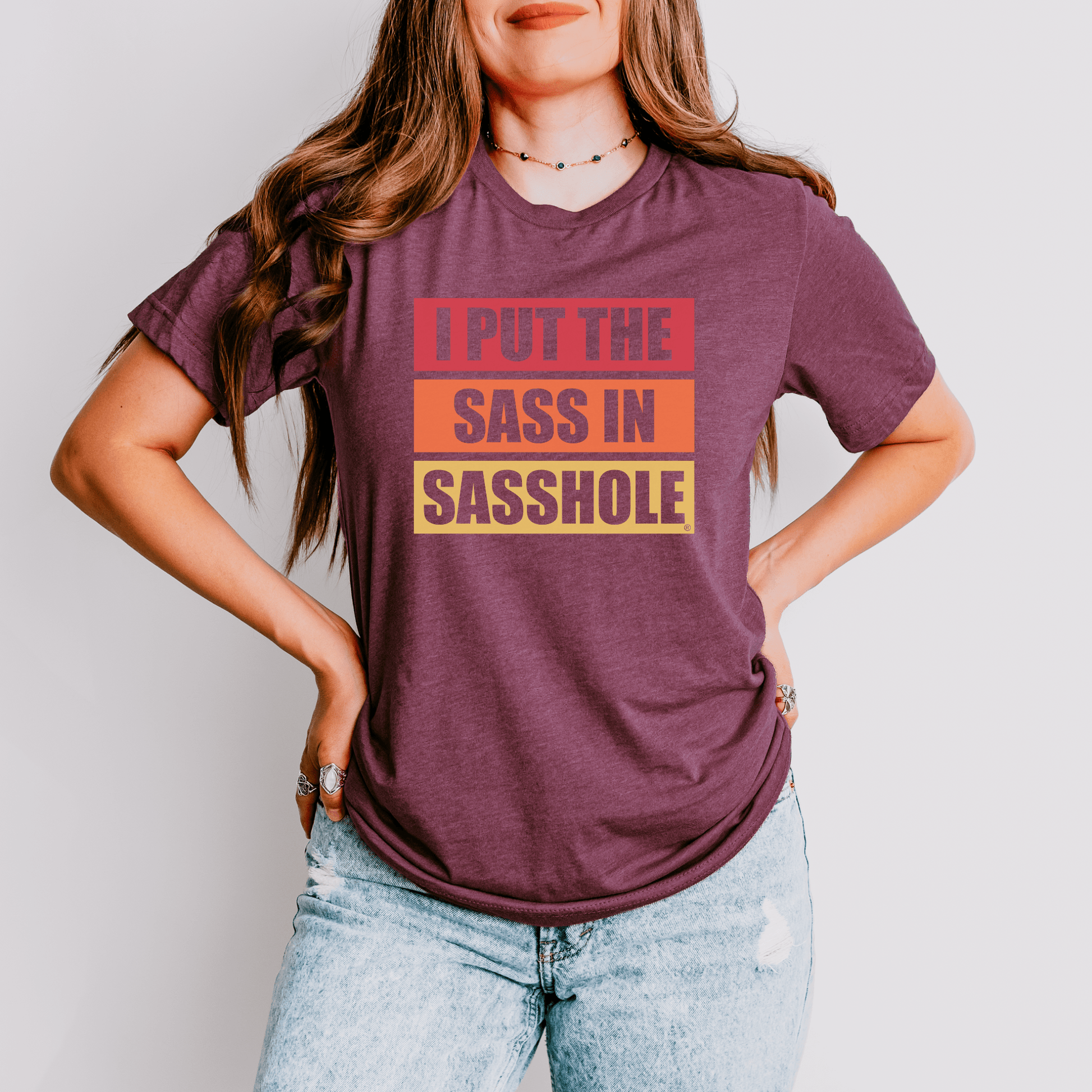I Put the Sass in Sasshole® Women's T-Shirt - Bold & Playful Style - Funny Graphic Tee by Sasshole® Clothing