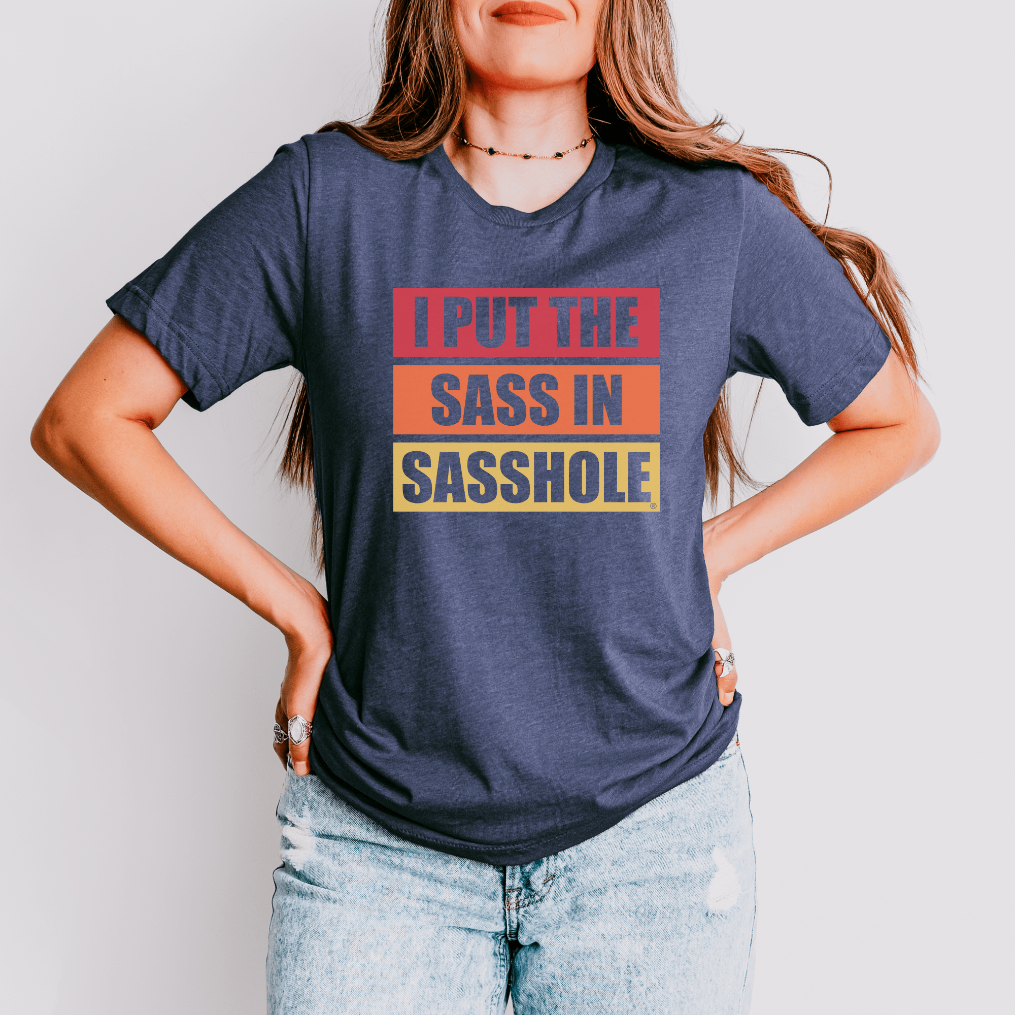Image of I Put the Sass in Sasshole® Women's T-Shirt - Bold & Playful Style - Funny Graphic Tee by Sasshole® Clothing