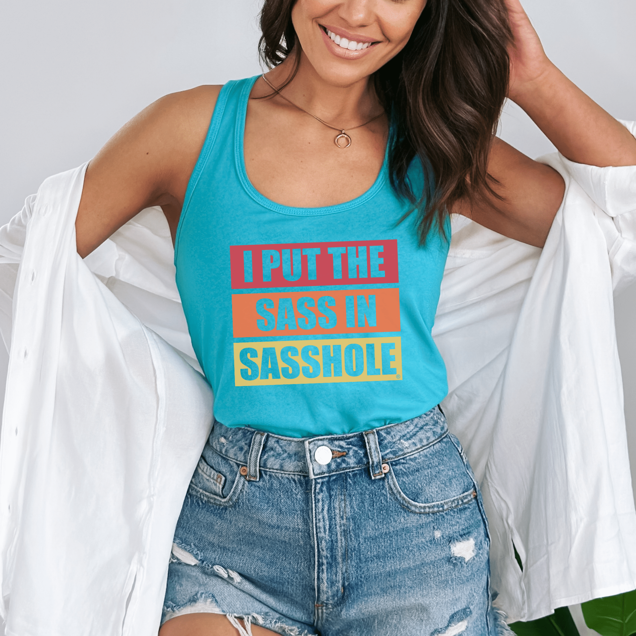 Image of I Put the Sass in Sasshole® – Women’s Tank Top | Funny Graphic Tank | Sasshole® - Funny Graphic Tee by Sasshole® Clothing