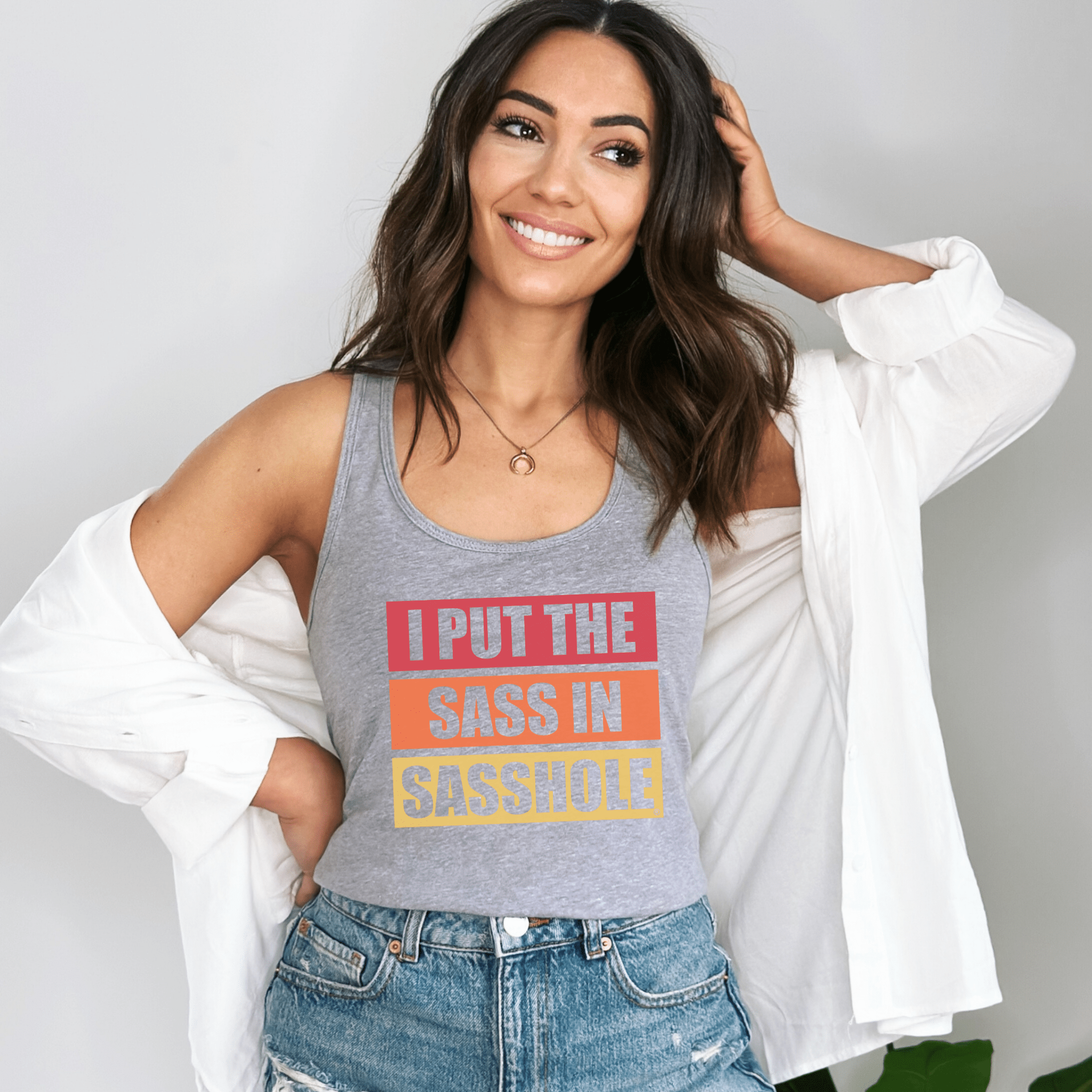 I Put the Sass in Sasshole® – Women’s Tank Top | Funny Graphic Tank | Sasshole® - Funny Graphic Tee by Sasshole® Clothing