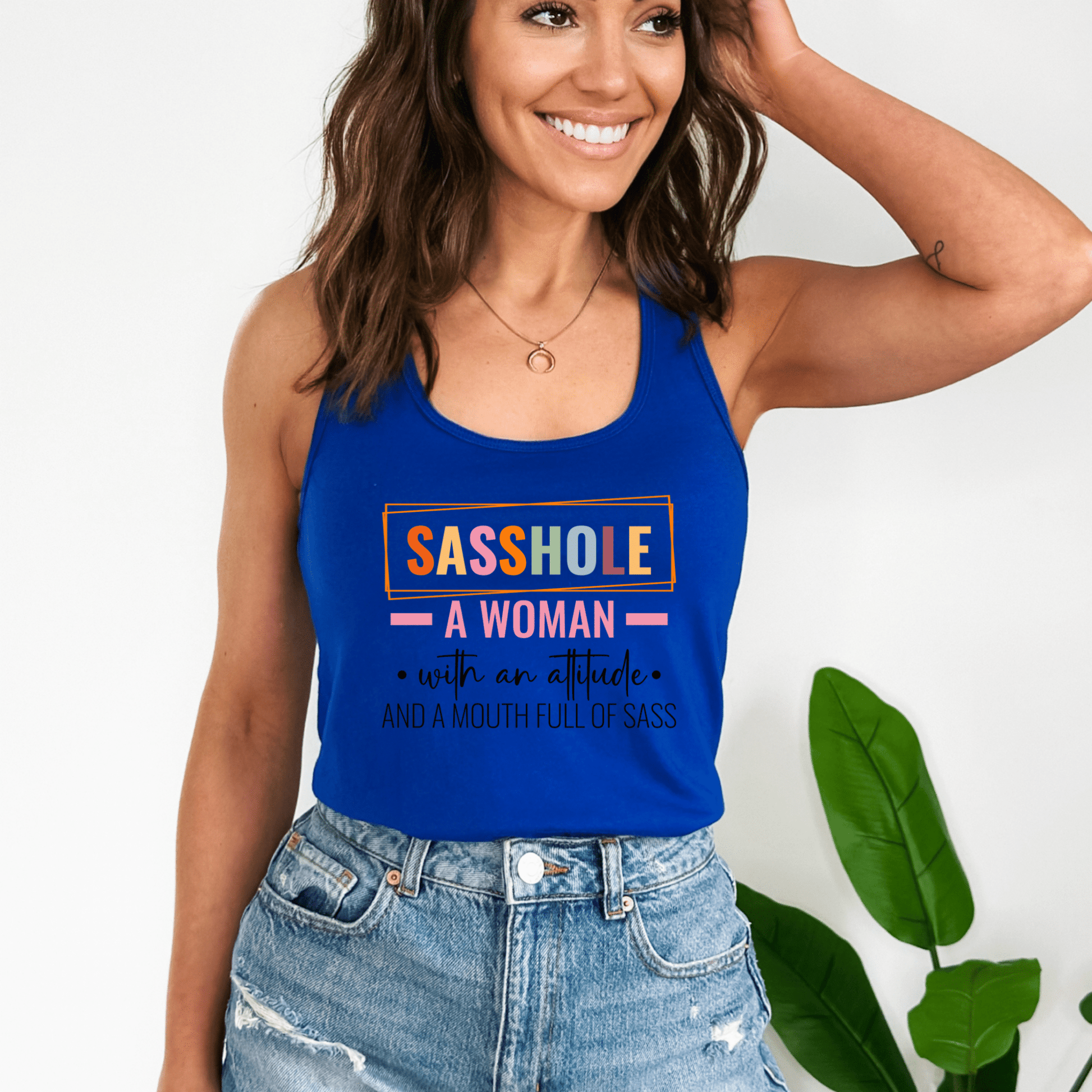 I'm Not a Sasshole® Women's Tank Top - Just Allergic to BS - Funny Graphic Tee by Sasshole® Clothing