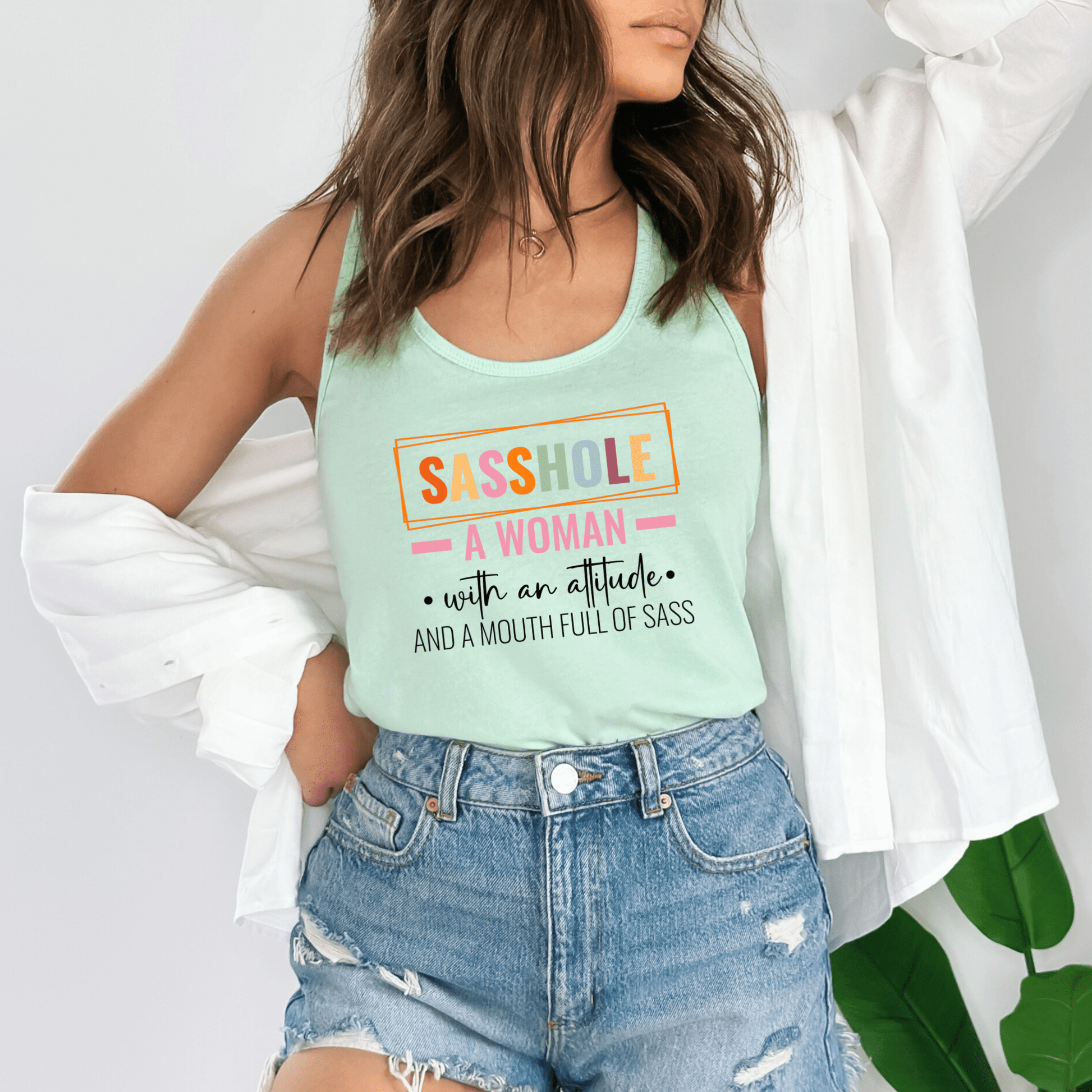 I'm Not a Sasshole® Women's Tank Top - Just Allergic to BS - Funny Graphic Tee by Sasshole® Clothing