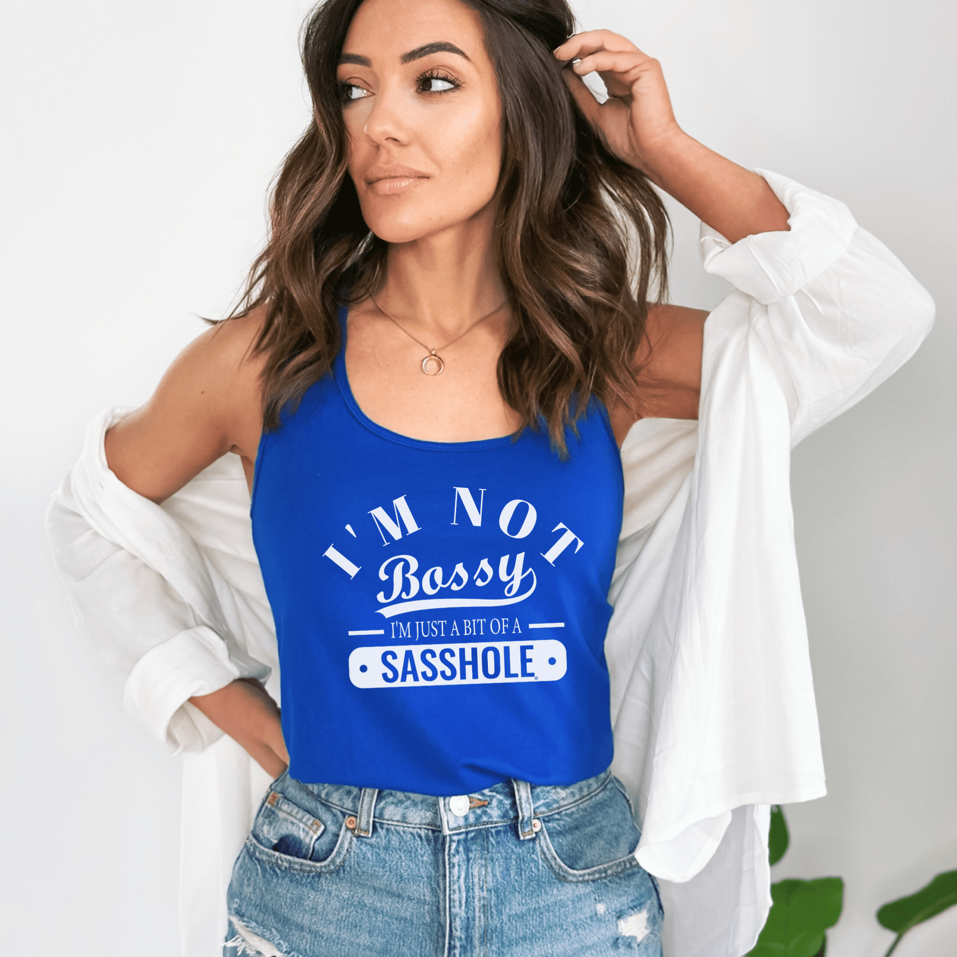 I'm Not Bossy Women's Tank Top - Just a Bit of a Sasshole® - Funny Graphic Tee by Sasshole® Clothing