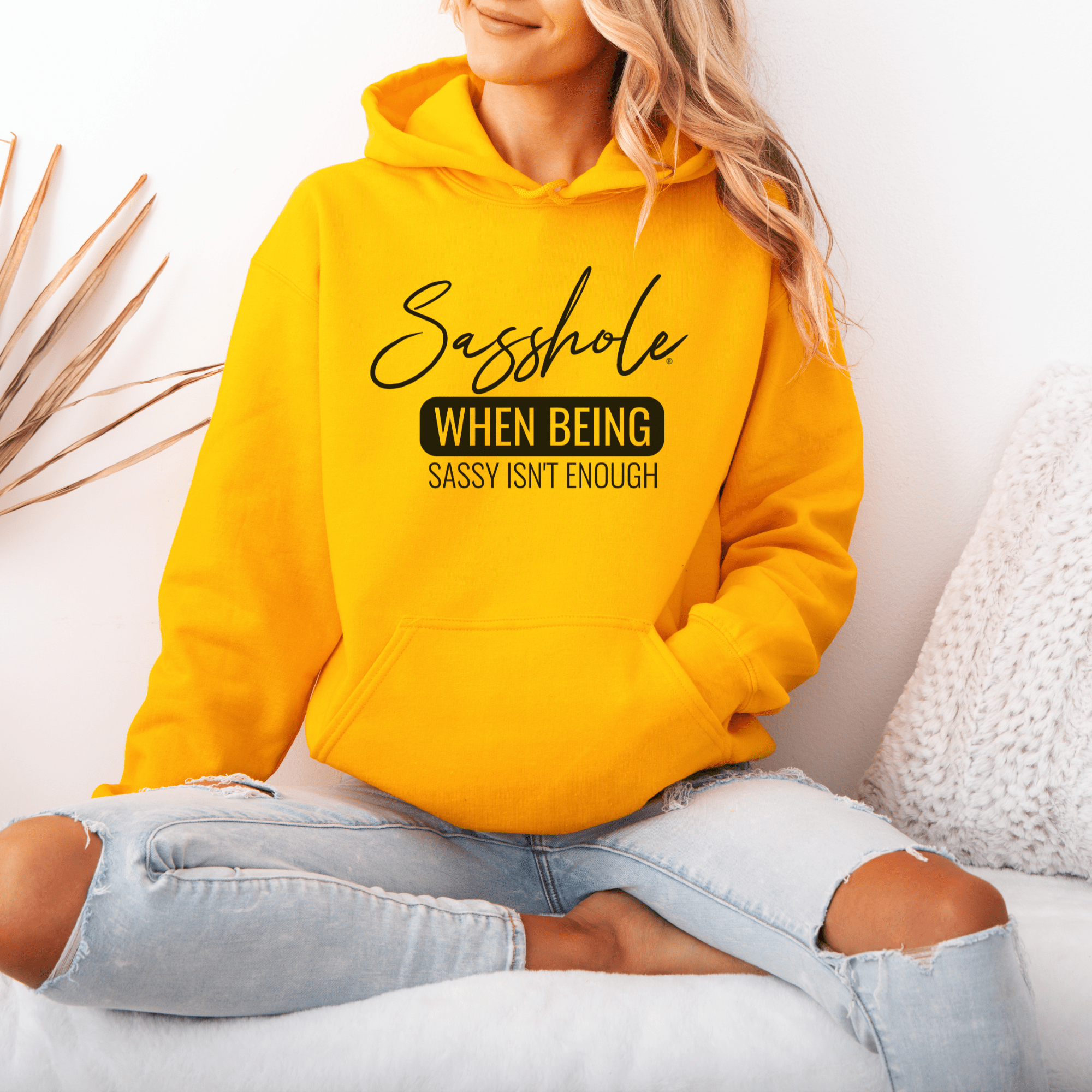 Image of Level Up Your Sass: Sasshole® Statement Hoodies for Women - Funny Graphic Tee by Sasshole® Clothing