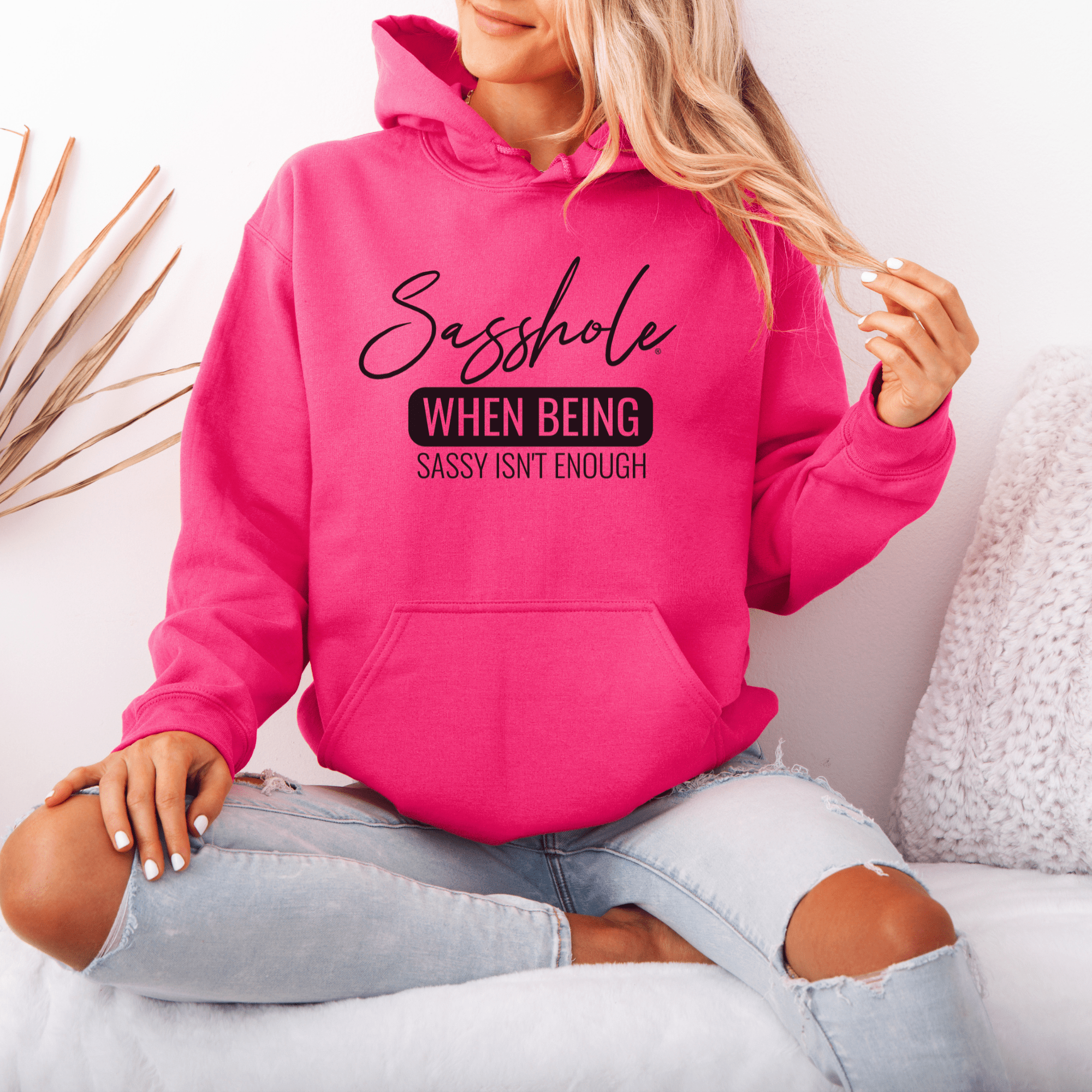 Image of Level Up Your Sass: Sasshole® Statement Hoodies for Women - Funny Graphic Tee by Sasshole® Clothing
