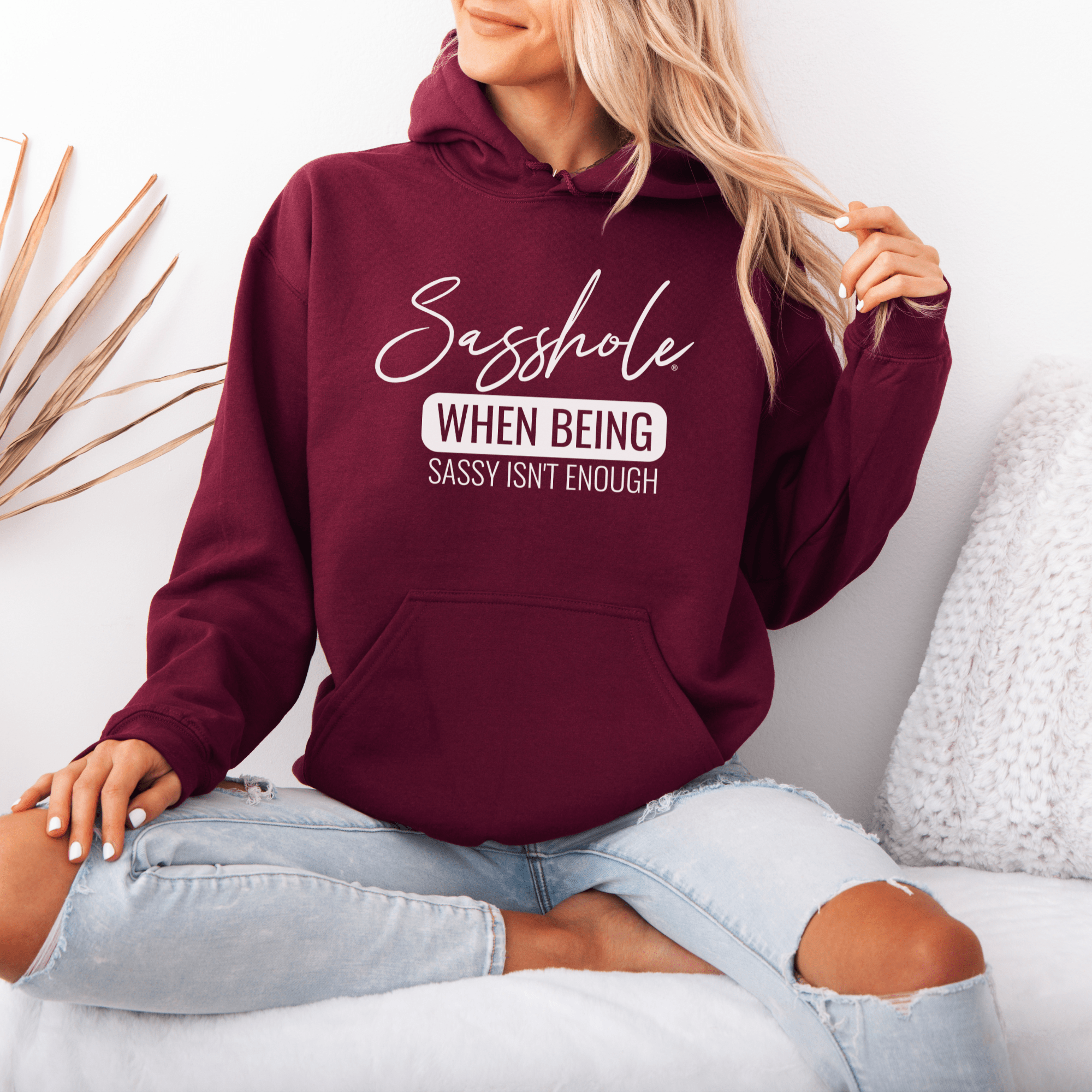 Image of Level Up Your Sass: Sasshole® Statement Hoodies for Women - Funny Graphic Tee by Sasshole® Clothing