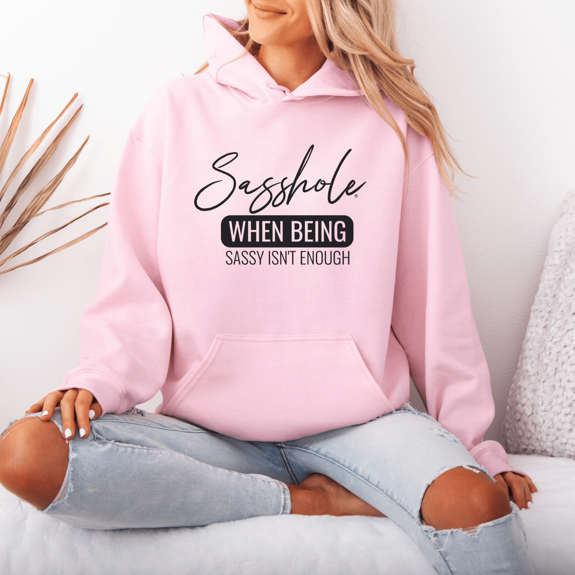 Image of Level Up Your Sass: Sasshole® Statement Hoodies for Women - Funny Graphic Tee by Sasshole® Clothing