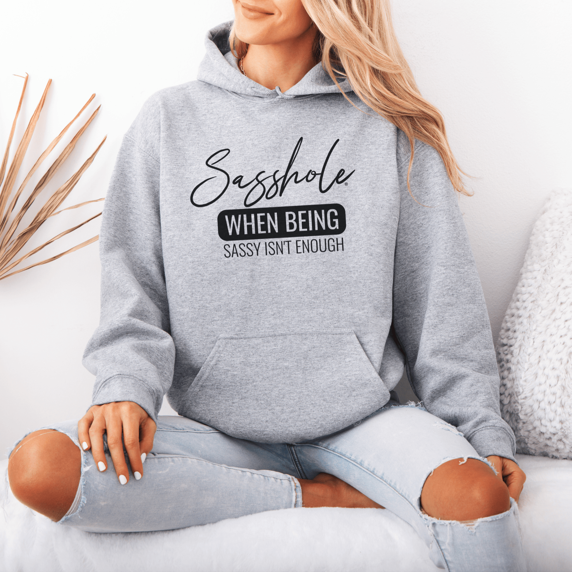 Level Up Your Sass: Sasshole® Statement Hoodies for Women - Funny Graphic Tee by Sasshole® Clothing
