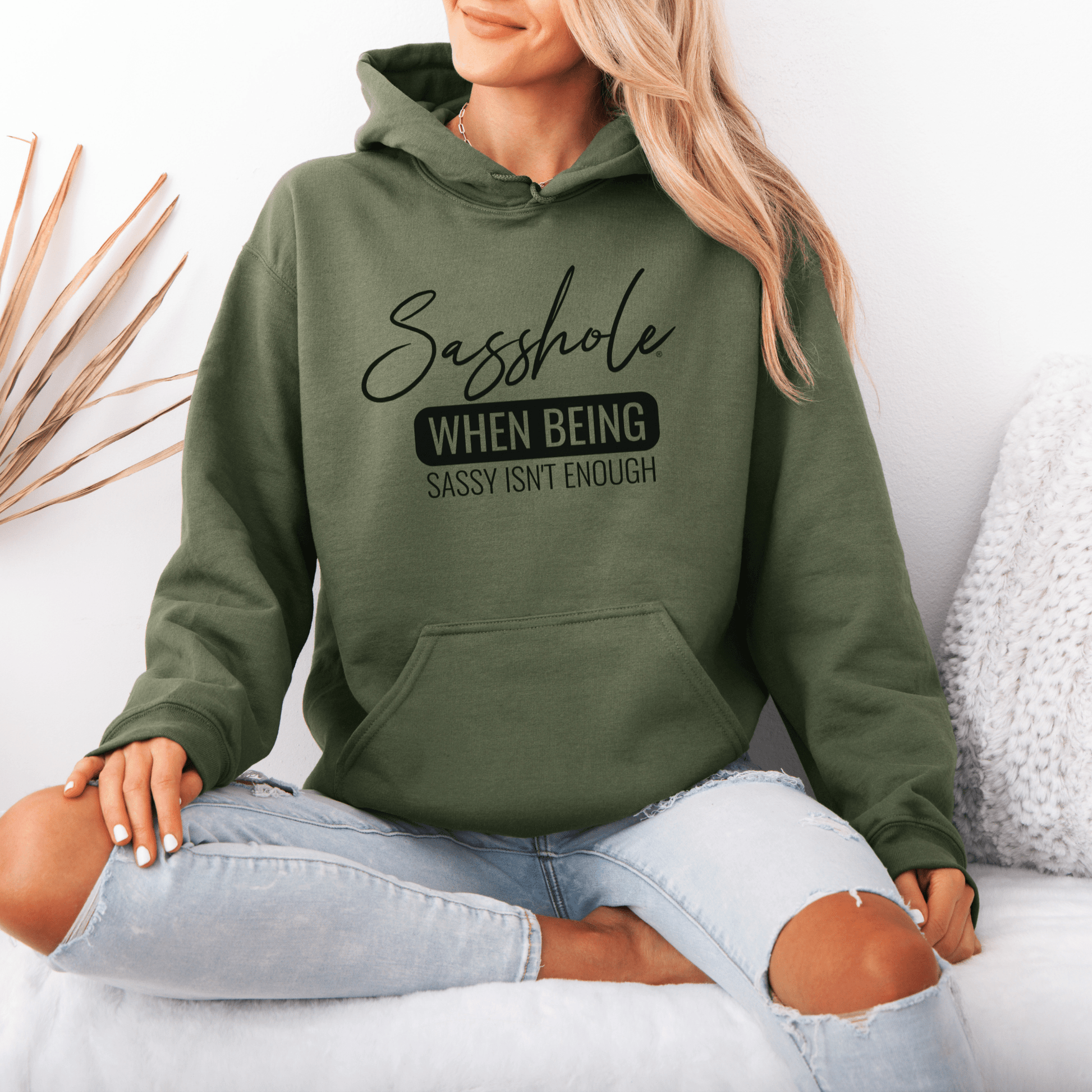 Level Up Your Sass: Sasshole® Statement Hoodies for Women - Funny Graphic Tee by Sasshole® Clothing