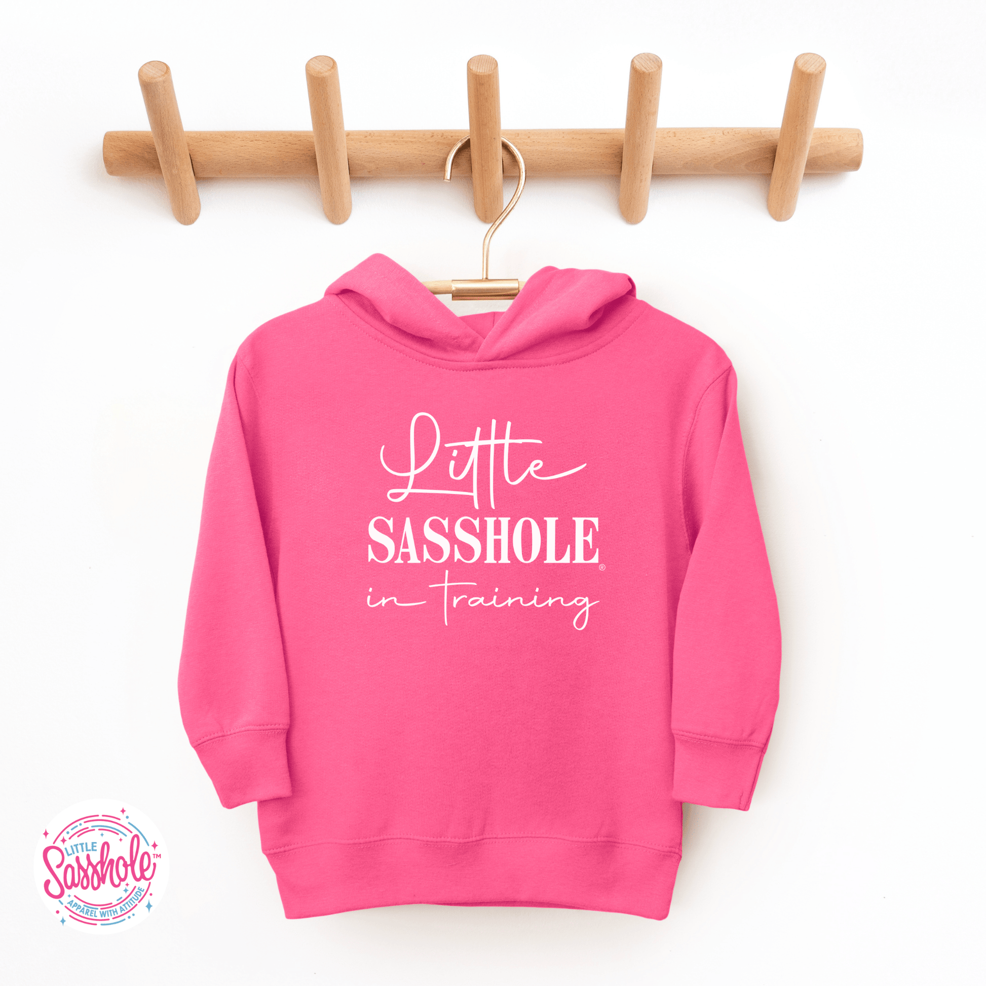 Little Sasshole in Training – Adorable Toddler Hoodie for Future Fashionistas - Funny Graphic Tee by Sasshole® Clothing