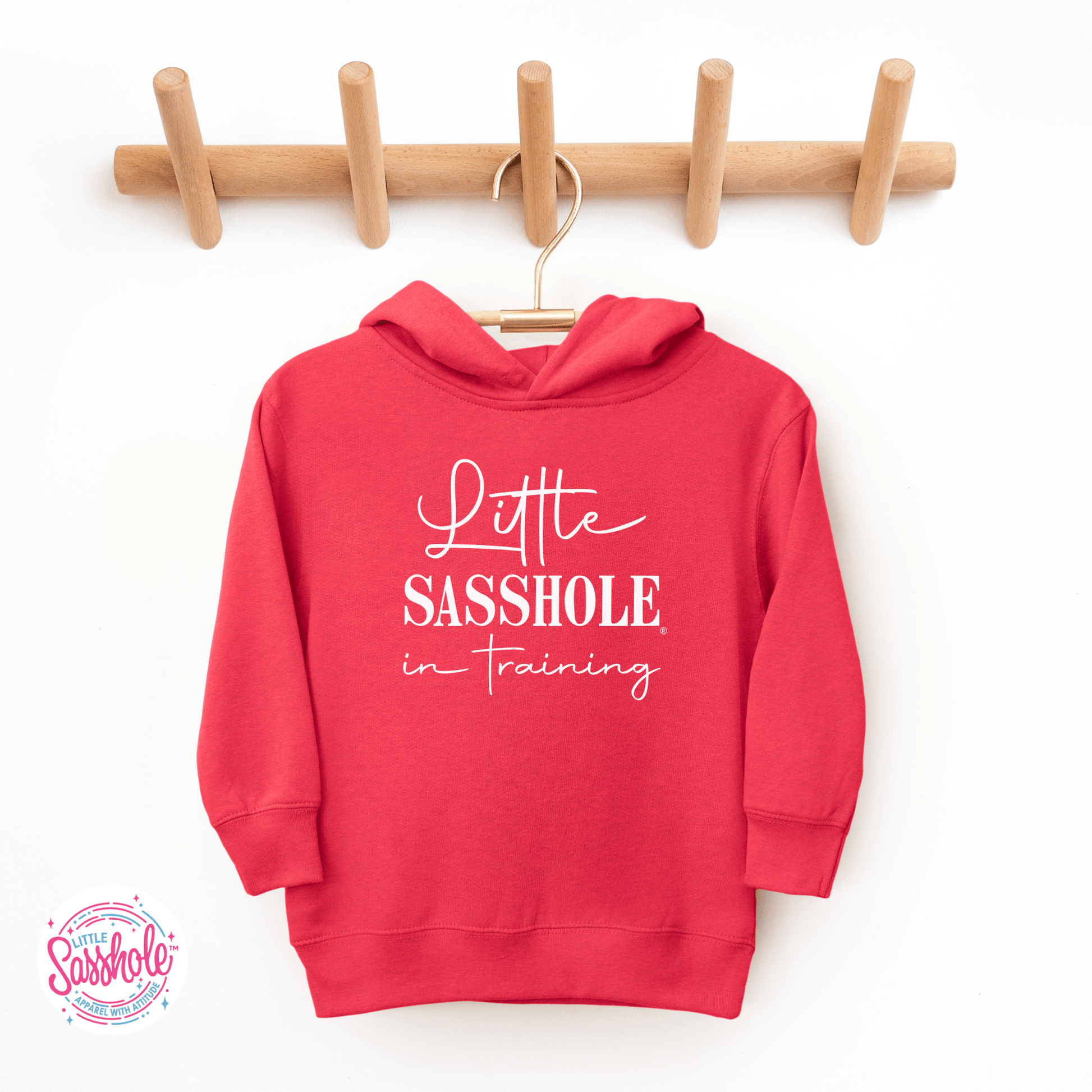 Little Sasshole in Training – Adorable Toddler Hoodie for Future Fashionistas - Funny Graphic Tee by Sasshole® Clothing