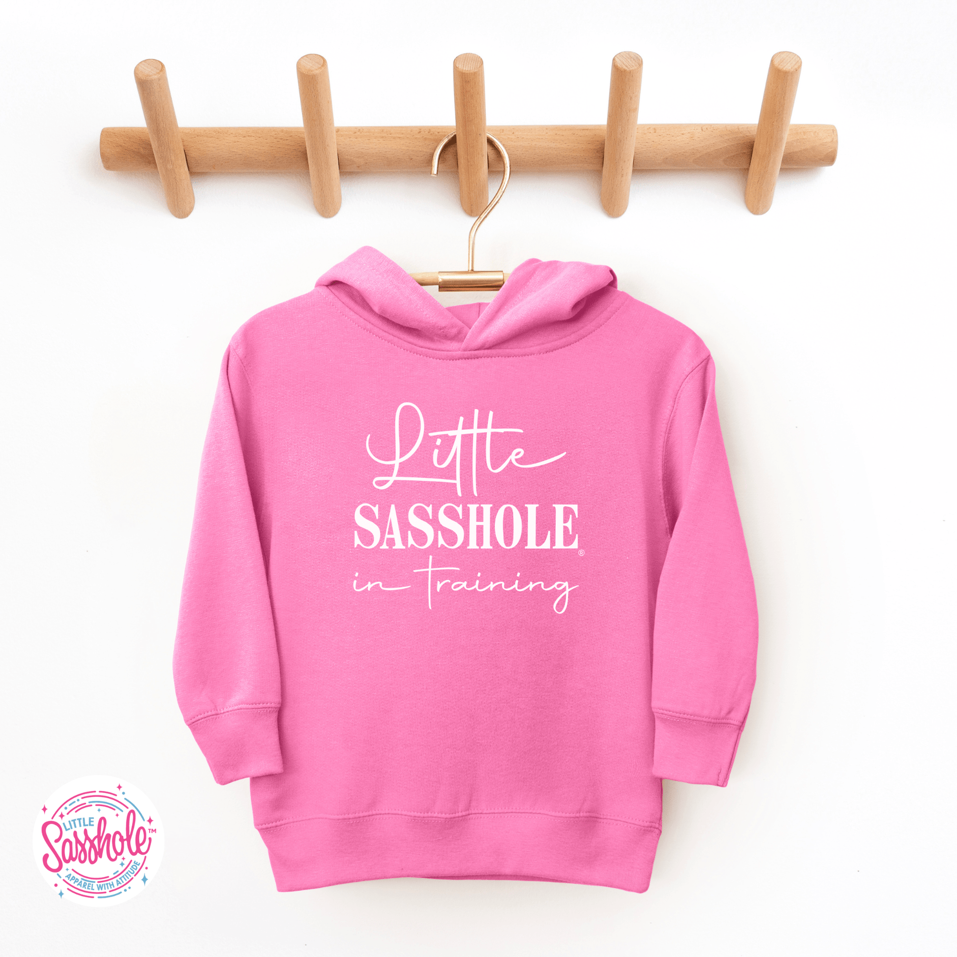Little Sasshole in Training – Adorable Toddler Hoodie for Future Fashionistas - Funny Graphic Tee by Sasshole® Clothing