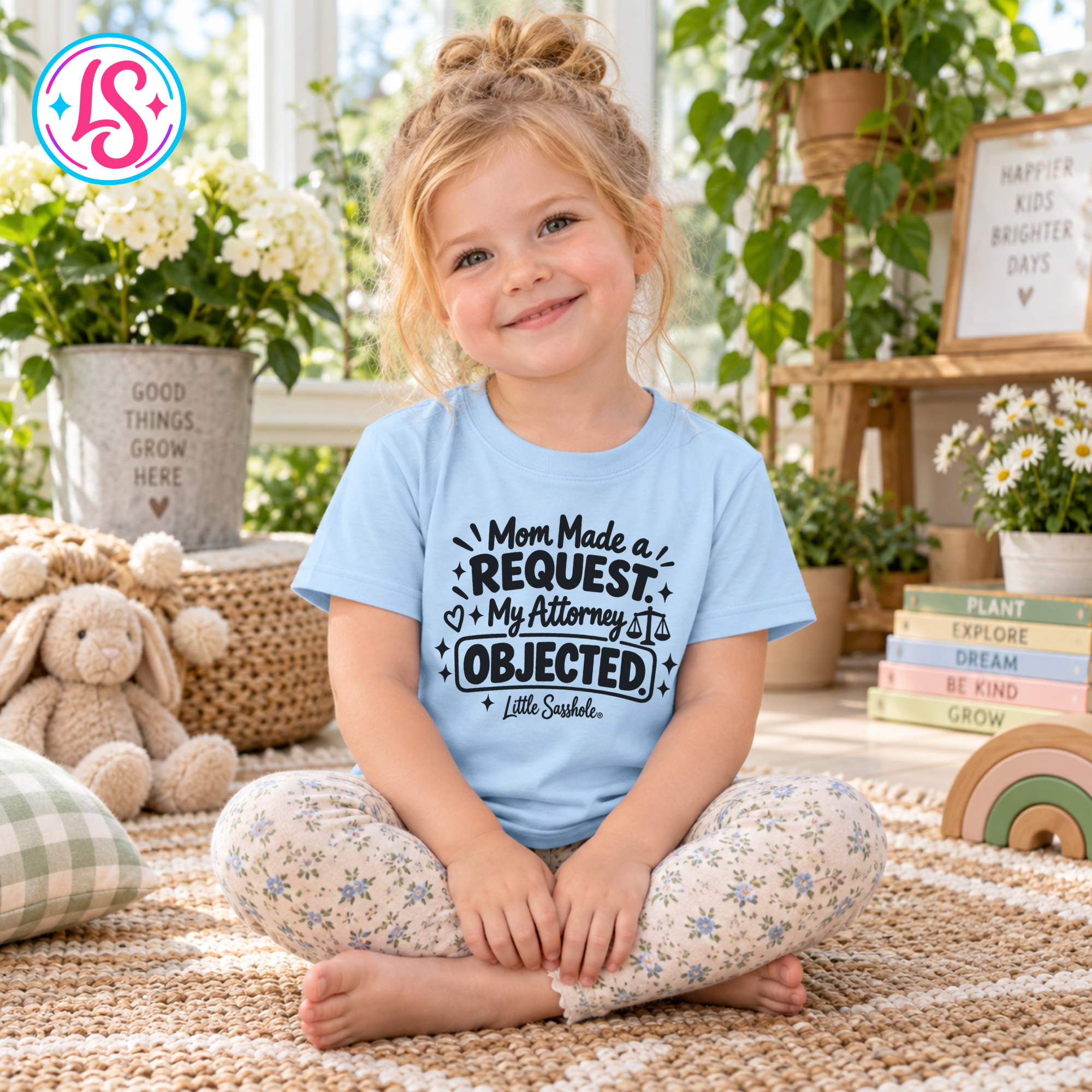 Image of Little Sasshole® Mom Made a Request My Attorney Objected Shirt, Funny Toddler Tee, Sassy Kids Graphic T-Shirt, Lawyer Humor Gift - Funny Graphic Tee by Sasshole® Clothing