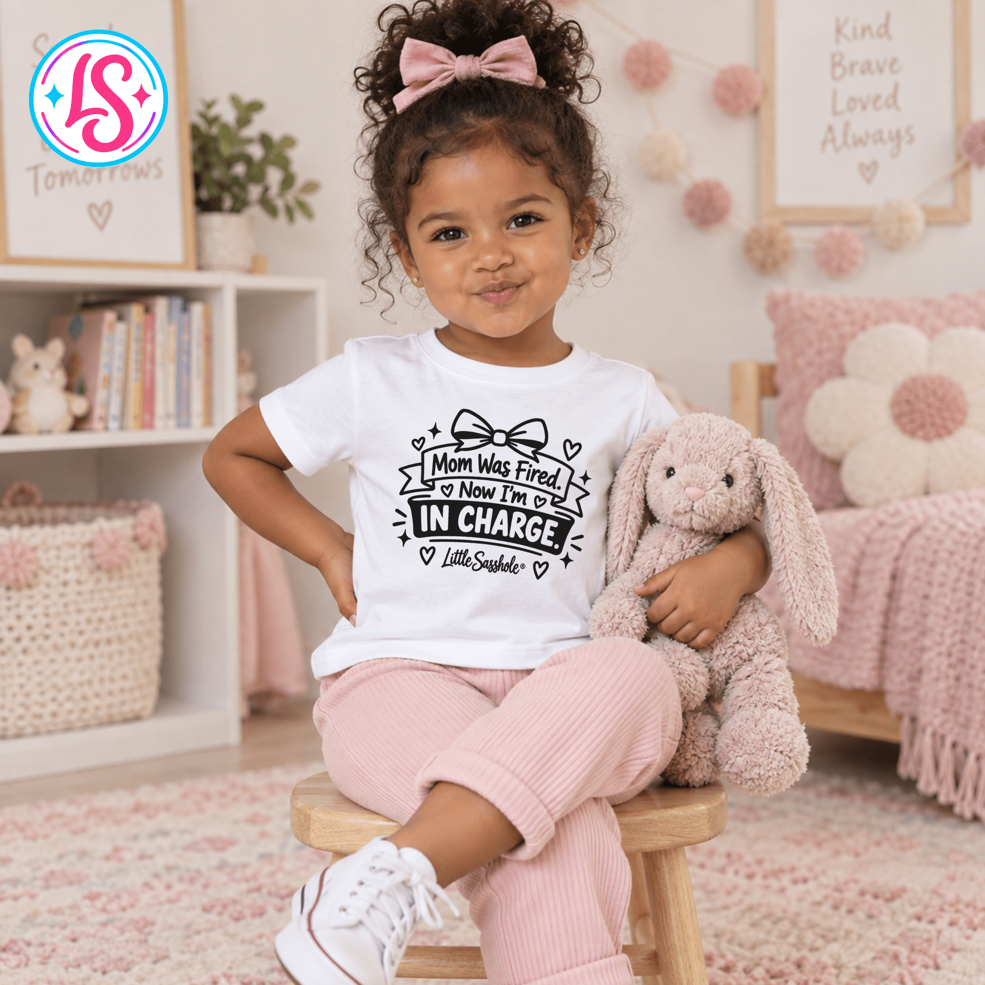 Little Sasshole® Mom Was Fired Now I'm In Charge Shirt, Funny Toddler Tee, Sassy Kids Graphic T-Shirt, Toddler Humor Gift - Funny Graphic Tee by Sasshole® Clothing