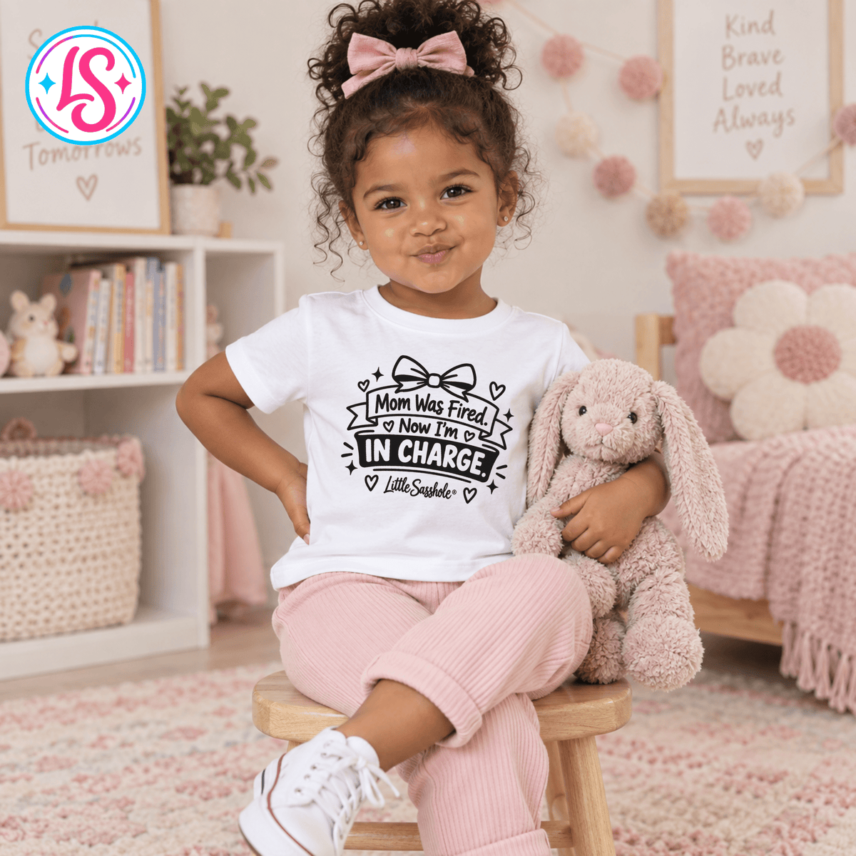 Little Sasshole® Mom Was Fired Now I'm In Charge Shirt, Funny Toddler Tee, Sassy Kids Graphic T-Shirt, Toddler Humor Gift - Funny Graphic Tee by Sasshole® Clothing