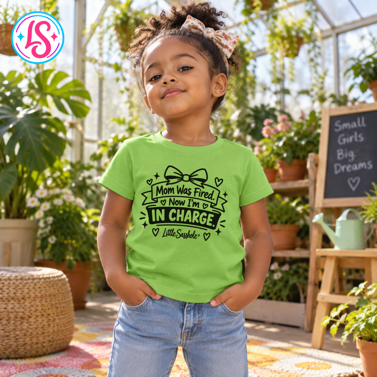 Little Sasshole® Mom Was Fired Now I'm In Charge Shirt, Funny Toddler Tee, Sassy Kids Graphic T-Shirt, Toddler Humor Gift - Funny Graphic Tee by Sasshole® Clothing