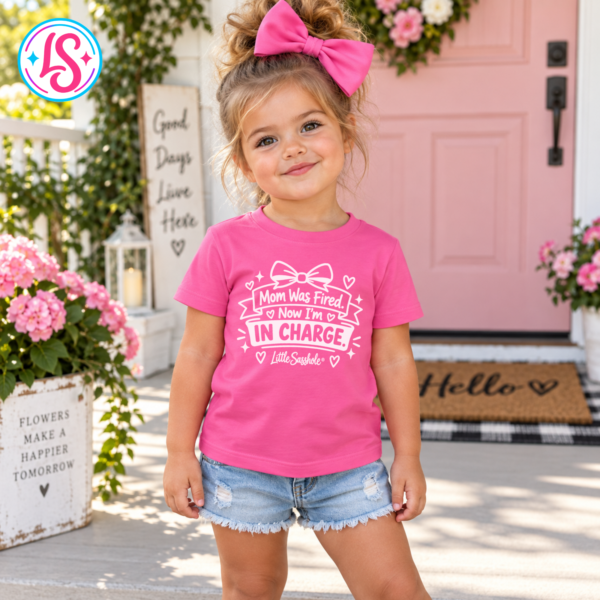 Image of Little Sasshole® Mom Was Fired Now I'm In Charge Shirt, Funny Toddler Tee, Sassy Kids Graphic T-Shirt, Toddler Humor Gift - Funny Graphic Tee by Sasshole® Clothing