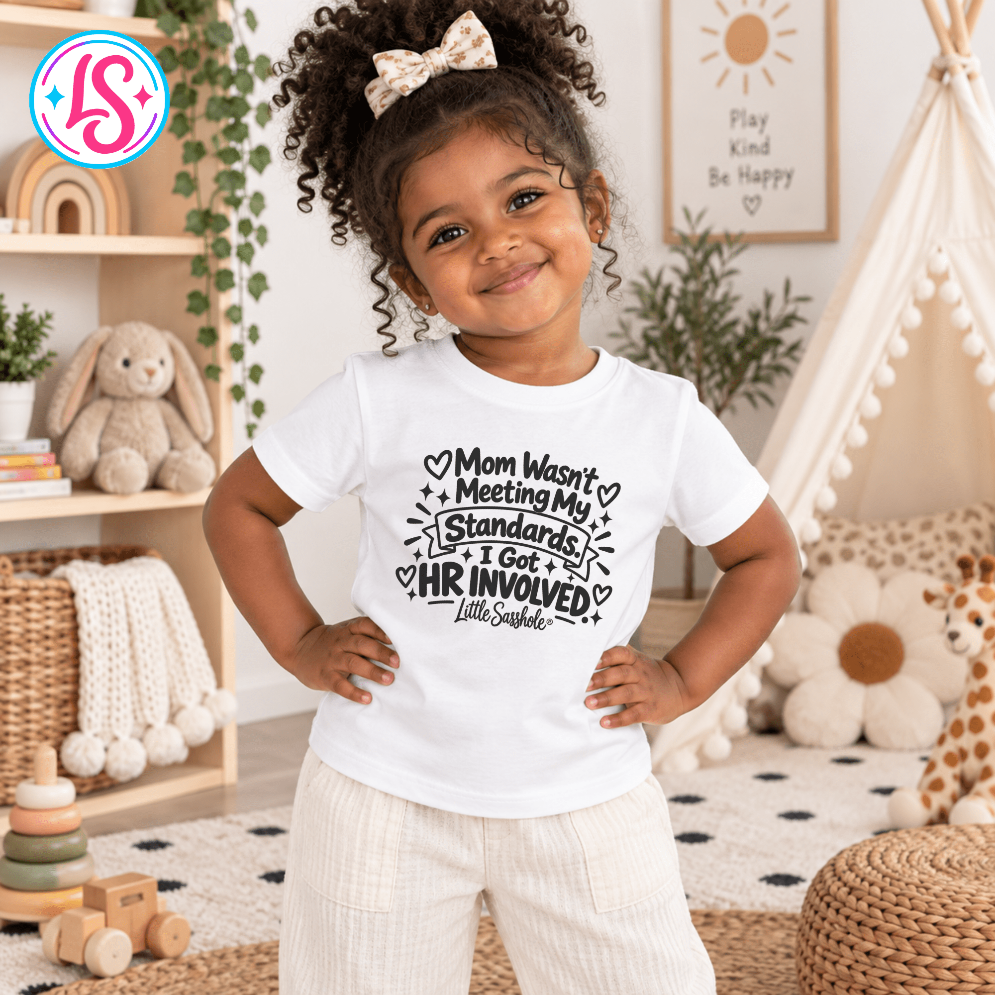 Image of Little Sasshole® Mom Wasnt Meeting My Standards Shirt, Funny Toddler Tee, HR Humor Kids Shirt, Sassy Girl Graphic T-Shirt - Funny Graphic Tee by Sasshole® Clothing