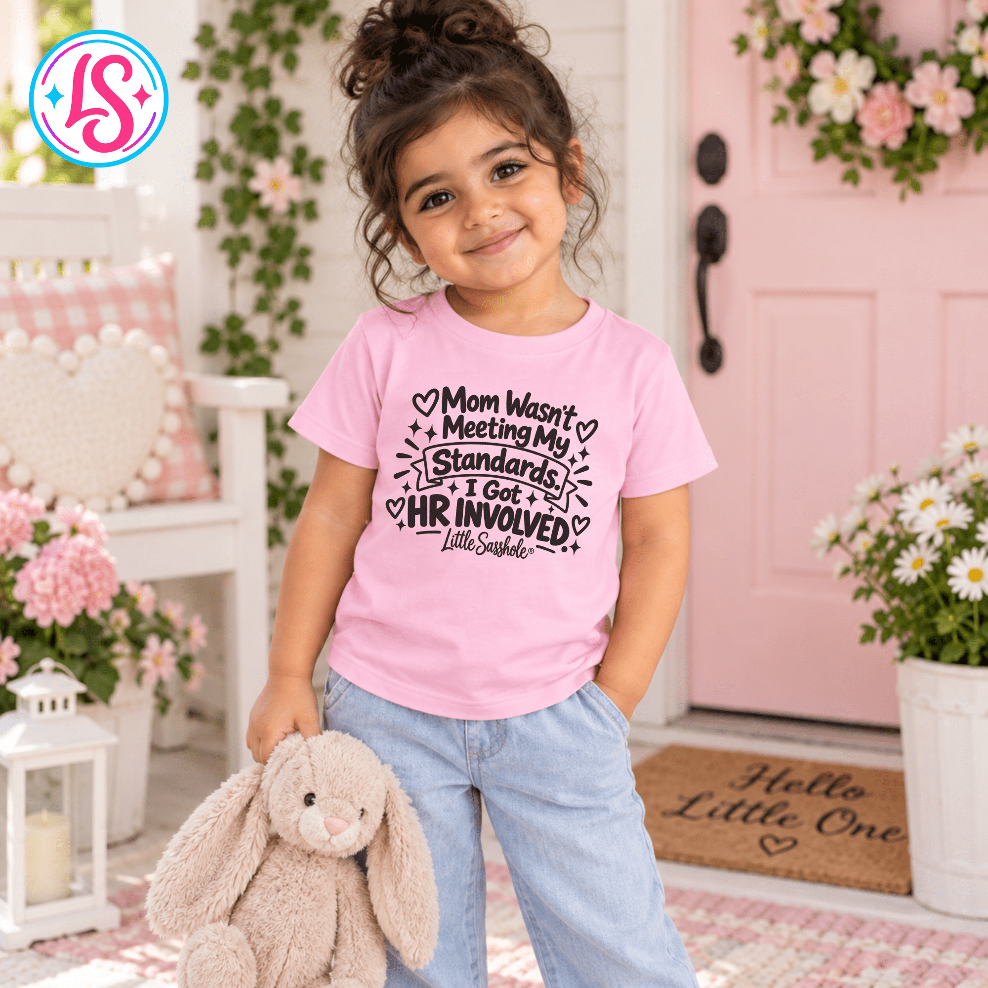 Image of Little Sasshole® Mom Wasnt Meeting My Standards Shirt, Funny Toddler Tee, HR Humor Kids Shirt, Sassy Girl Graphic T-Shirt - Funny Graphic Tee by Sasshole® Clothing
