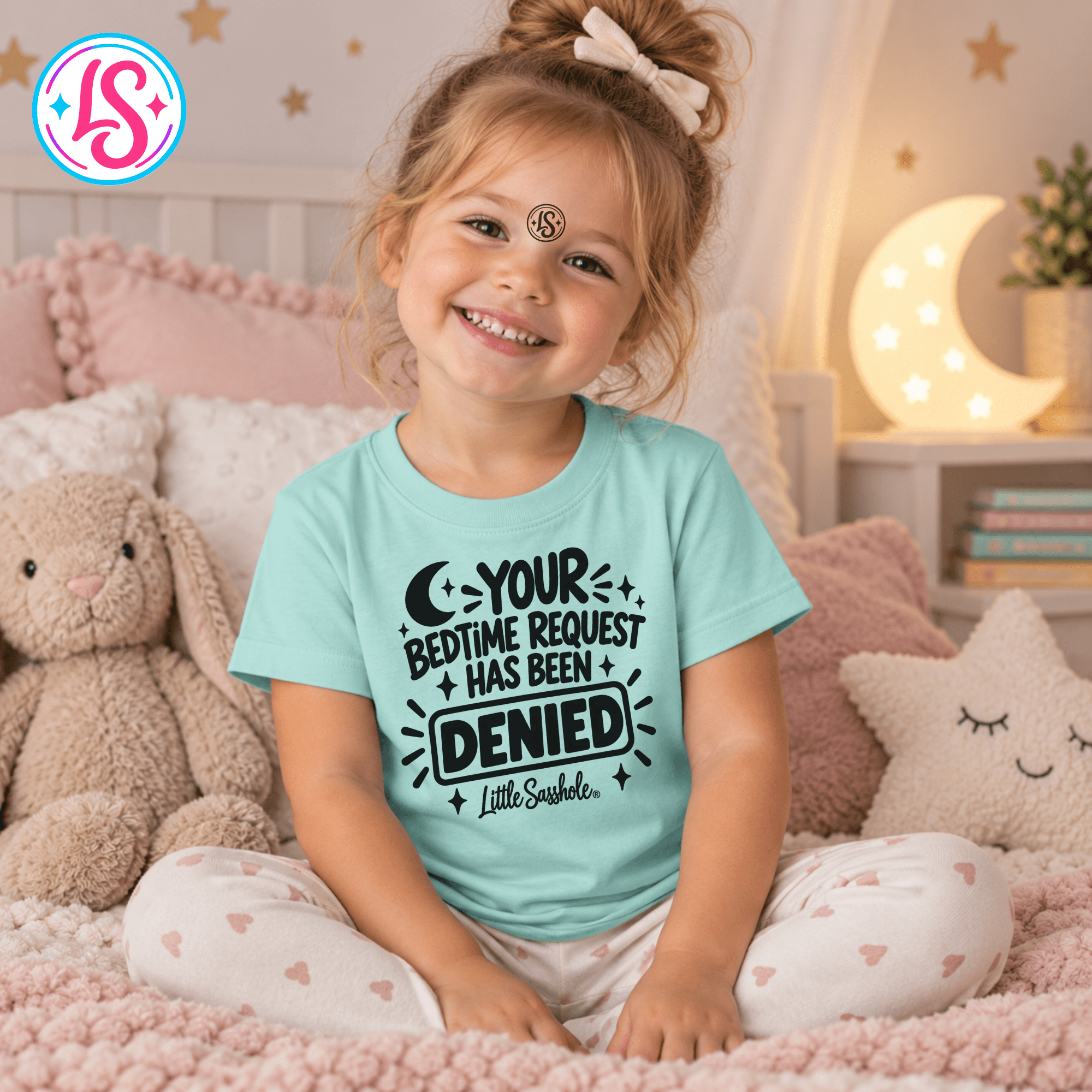 Little Sasshole® Your Bedtime Request Has Been Denied Shirt, Funny Toddler Tee, Sassy Kids Graphic T-Shirt, Bedtime Humor Gift - Funny Graphic Tee by Sasshole® Clothing
