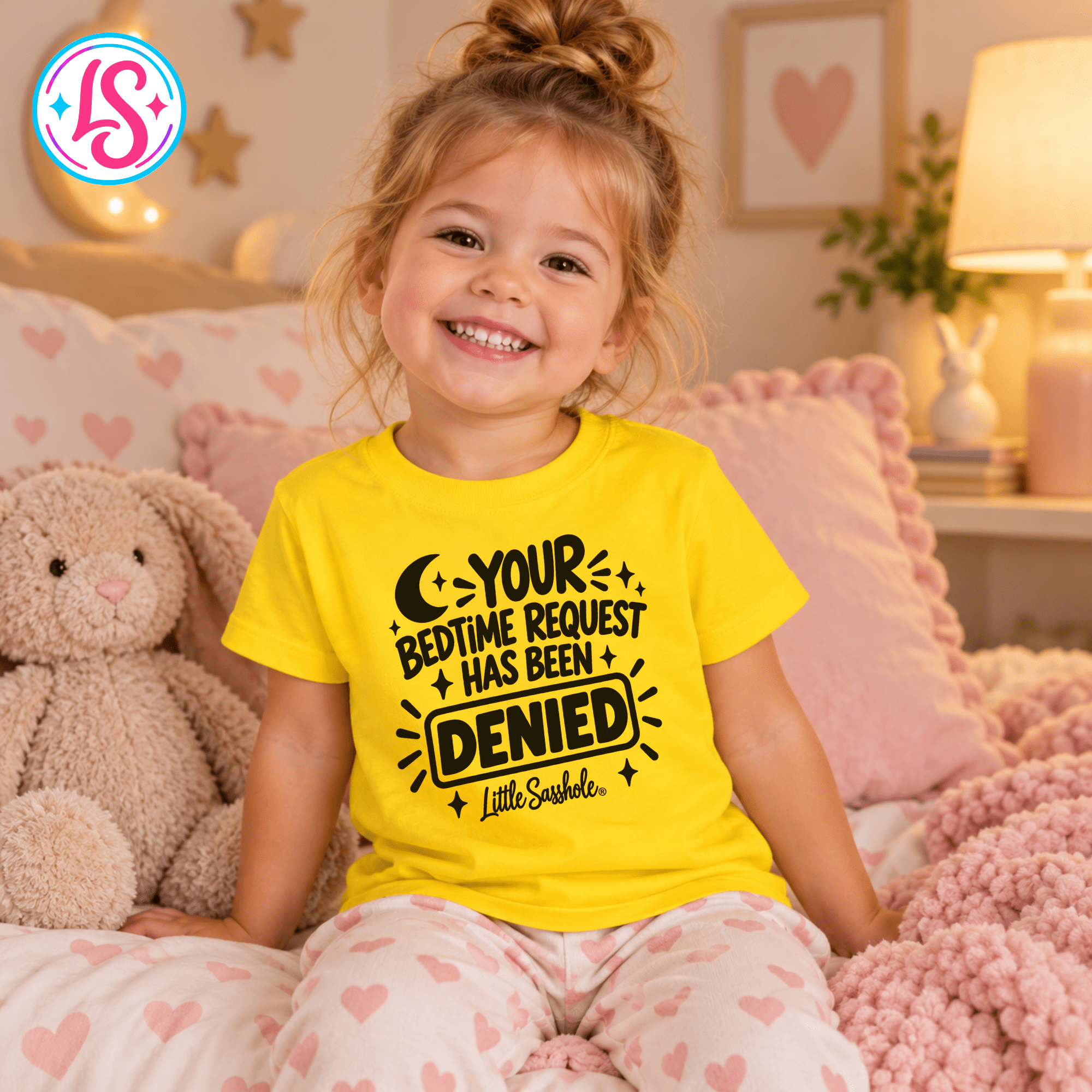 Little Sasshole® Your Bedtime Request Has Been Denied Shirt, Funny Toddler Tee, Sassy Kids Graphic T-Shirt, Bedtime Humor Gift - Funny Graphic Tee by Sasshole® Clothing