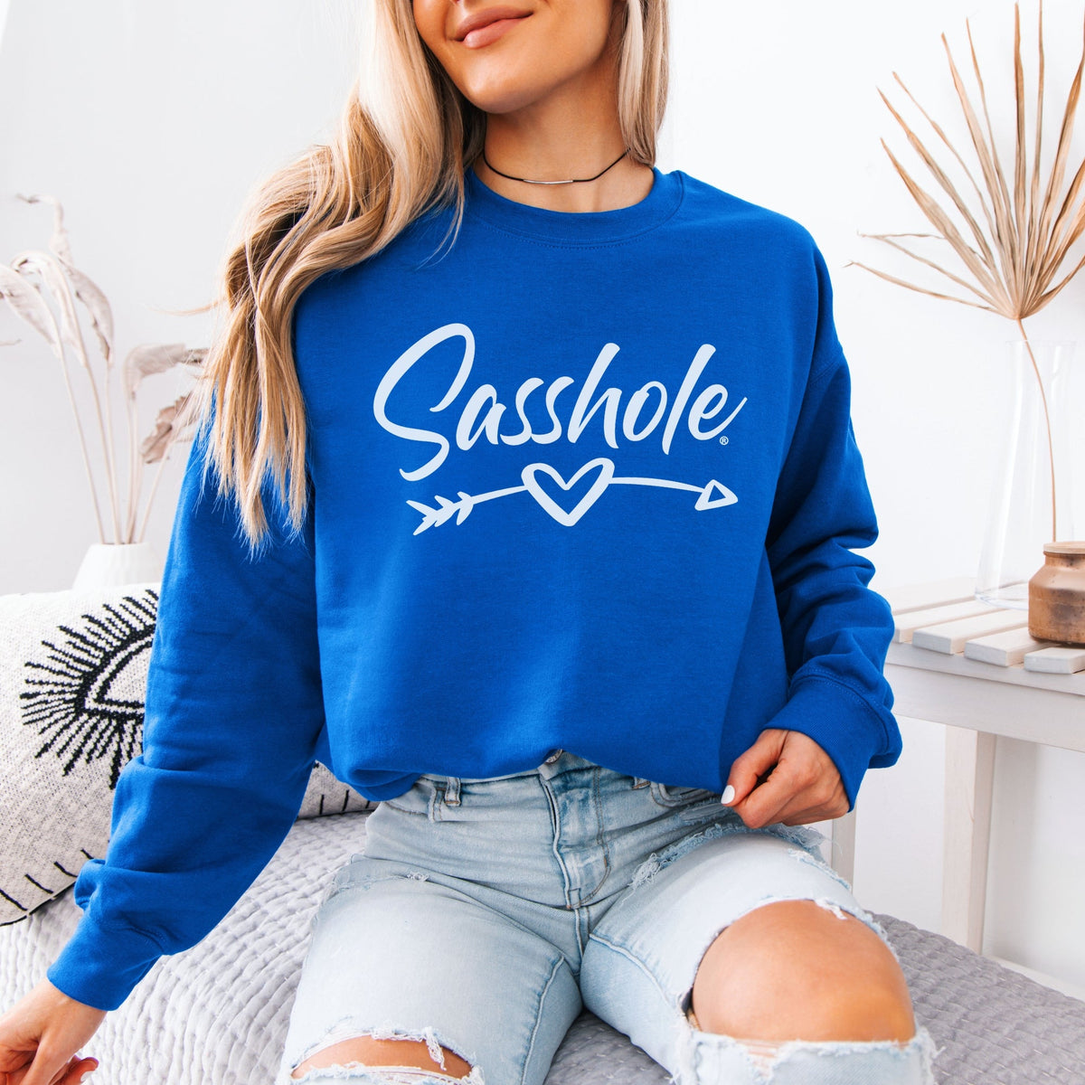 Love with Attitude – Women’s Sweatshirt | Cute Sassy Graphic Tee | Sasshole® - Funny Graphic Tee by Sasshole® Clothing