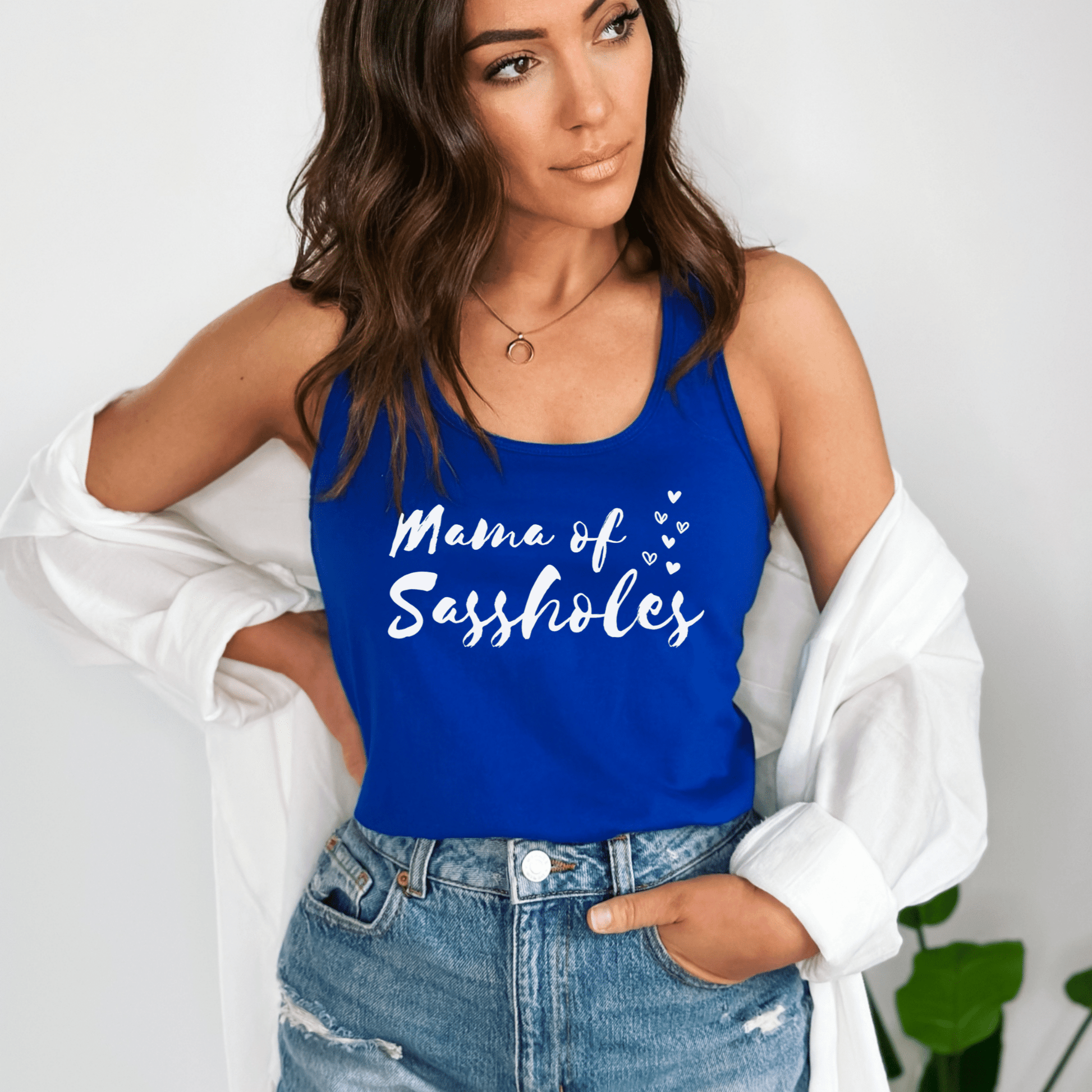 Mama of Sassholes Tank Top - Playful, Bold, and Cool Style - Funny Graphic Tee by Sasshole® Clothing