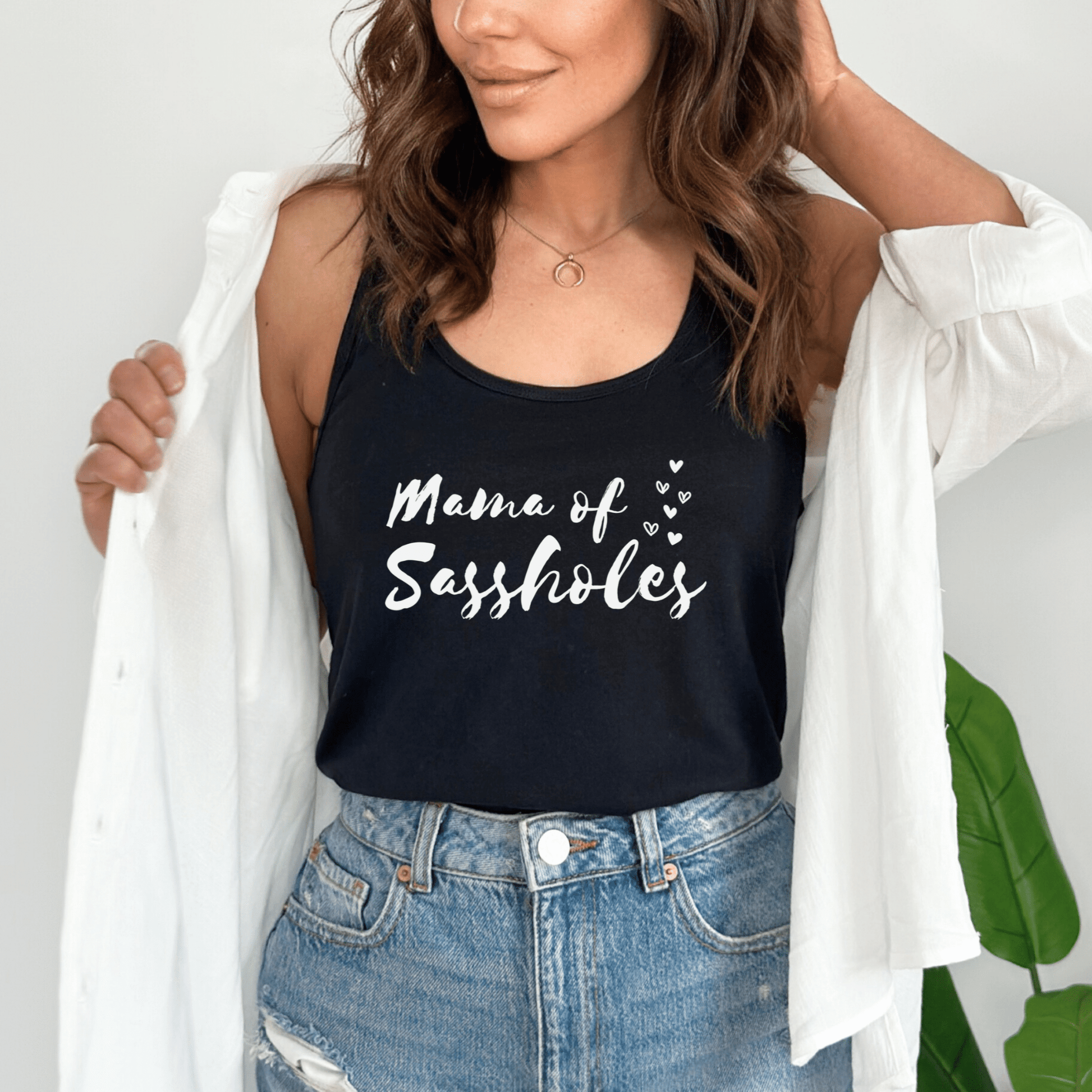 Mama of Sassholes Tank Top - Playful, Bold, and Cool Style - Funny Graphic Tee by Sasshole® Clothing