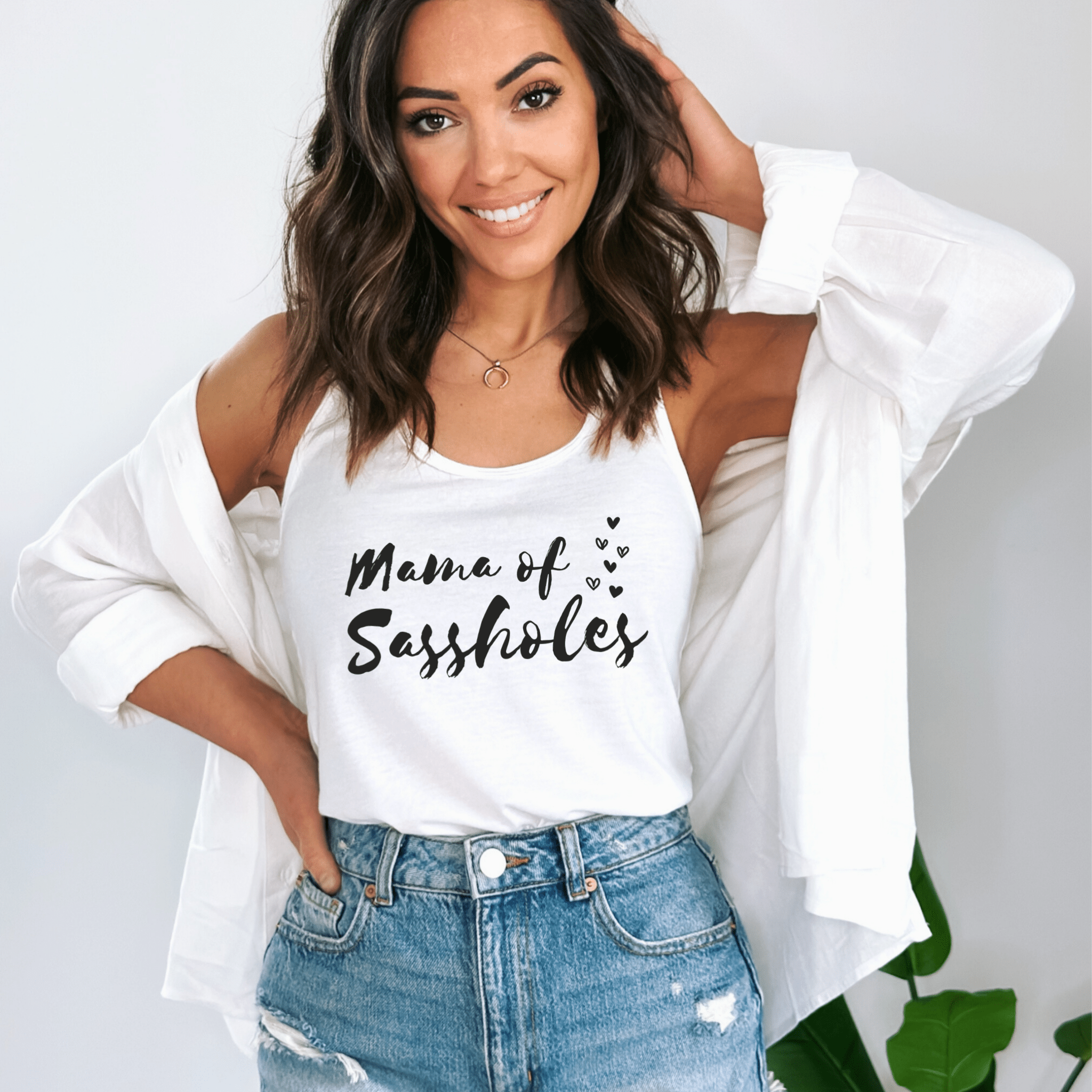 Image of Mama of Sassholes Tank Top - Playful, Bold, and Cool Style - Funny Graphic Tee by Sasshole® Clothing