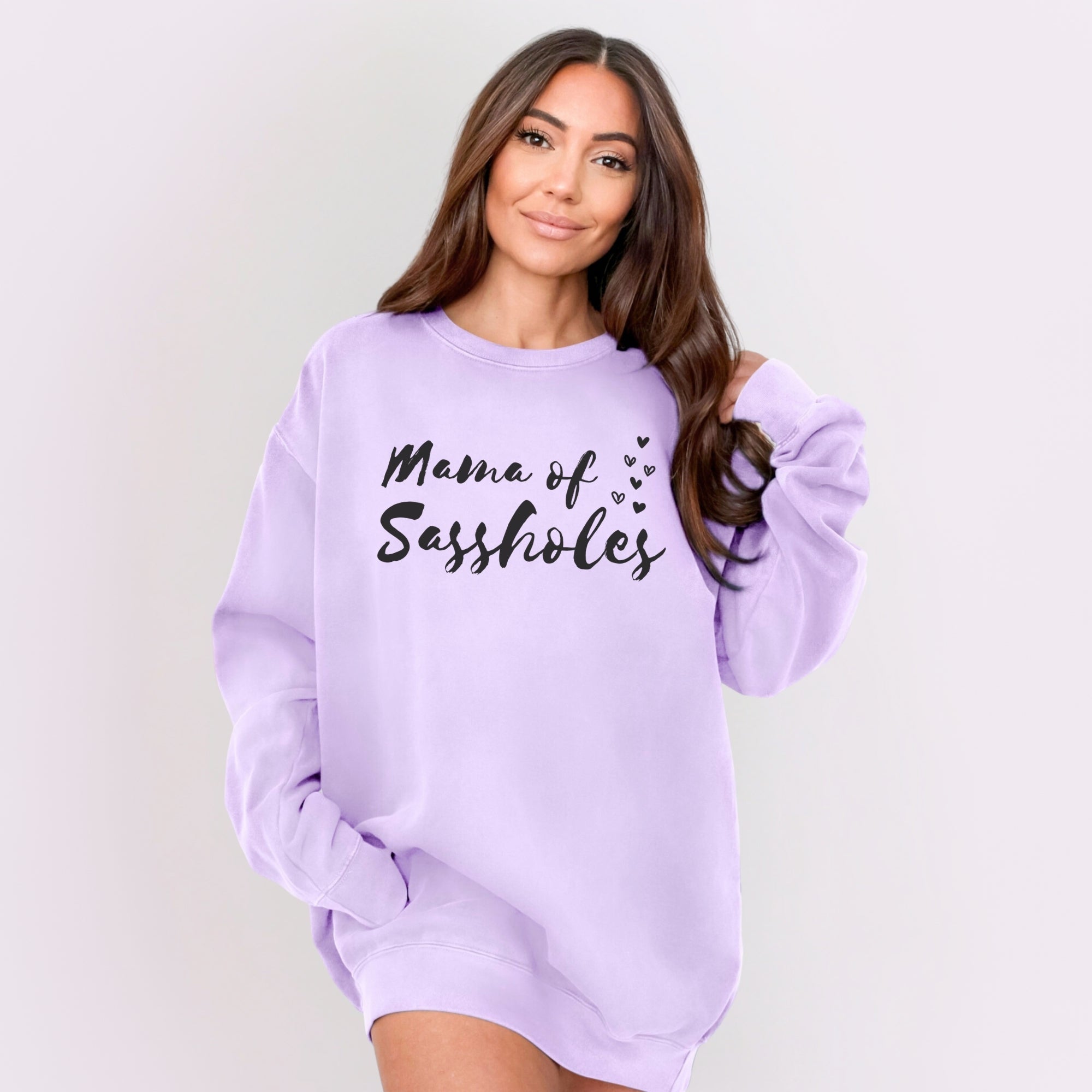 Image of Mama of Sassholes – Women’s Relaxed Fit Sweatshirt | Funny Mom Shirt | Sasshole® - Funny Graphic Tee by Sasshole® Clothing