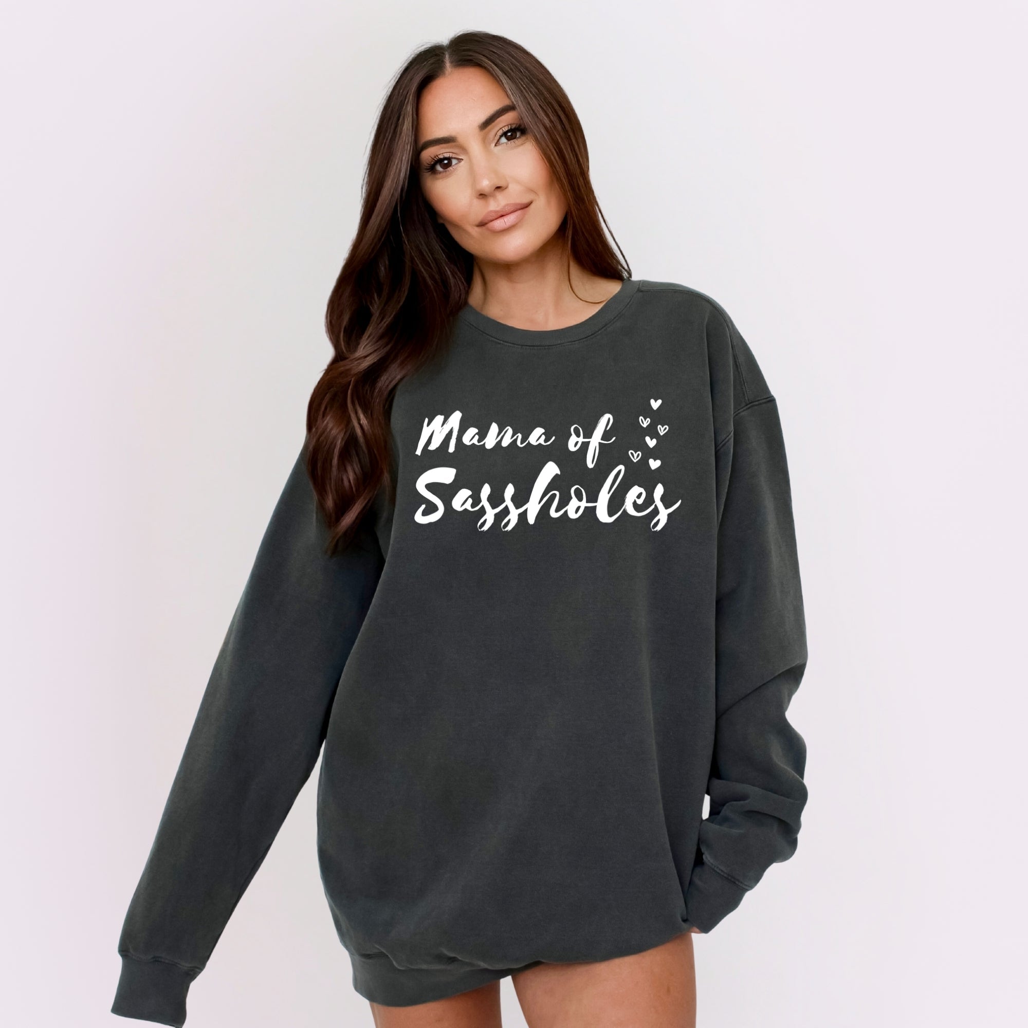 Image of Mama of Sassholes – Women’s Relaxed Fit Sweatshirt | Funny Mom Shirt | Sasshole® - Funny Graphic Tee by Sasshole® Clothing
