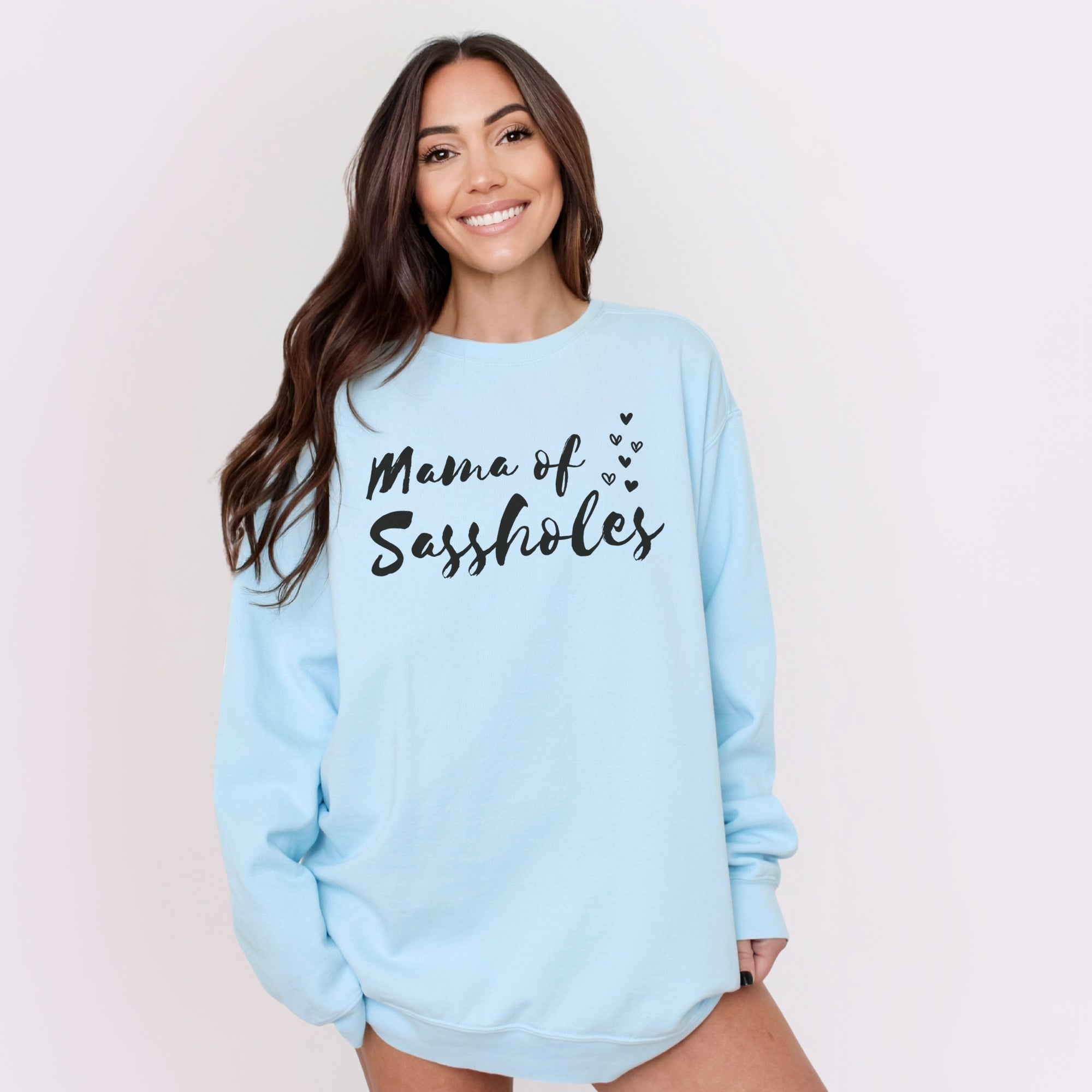 Image of Mama of Sassholes – Women’s Relaxed Fit Sweatshirt | Funny Mom Shirt | Sasshole® - Funny Graphic Tee by Sasshole® Clothing