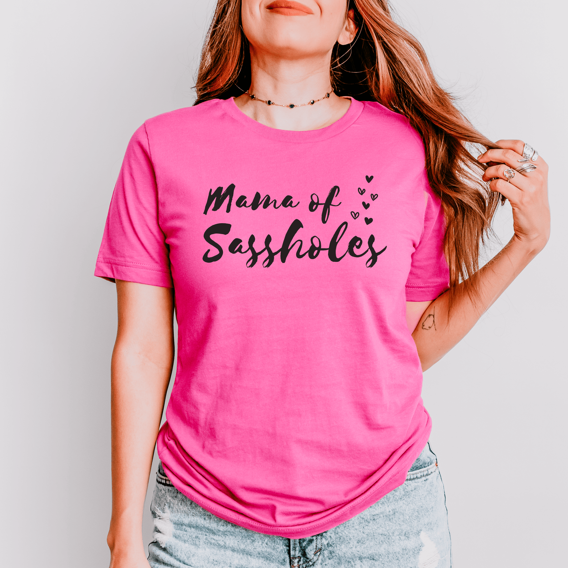 Mama of Sassholes Women's T-Shirt - Sassy & Proud Mama Tee - Funny Graphic Tee by Sasshole® Clothing