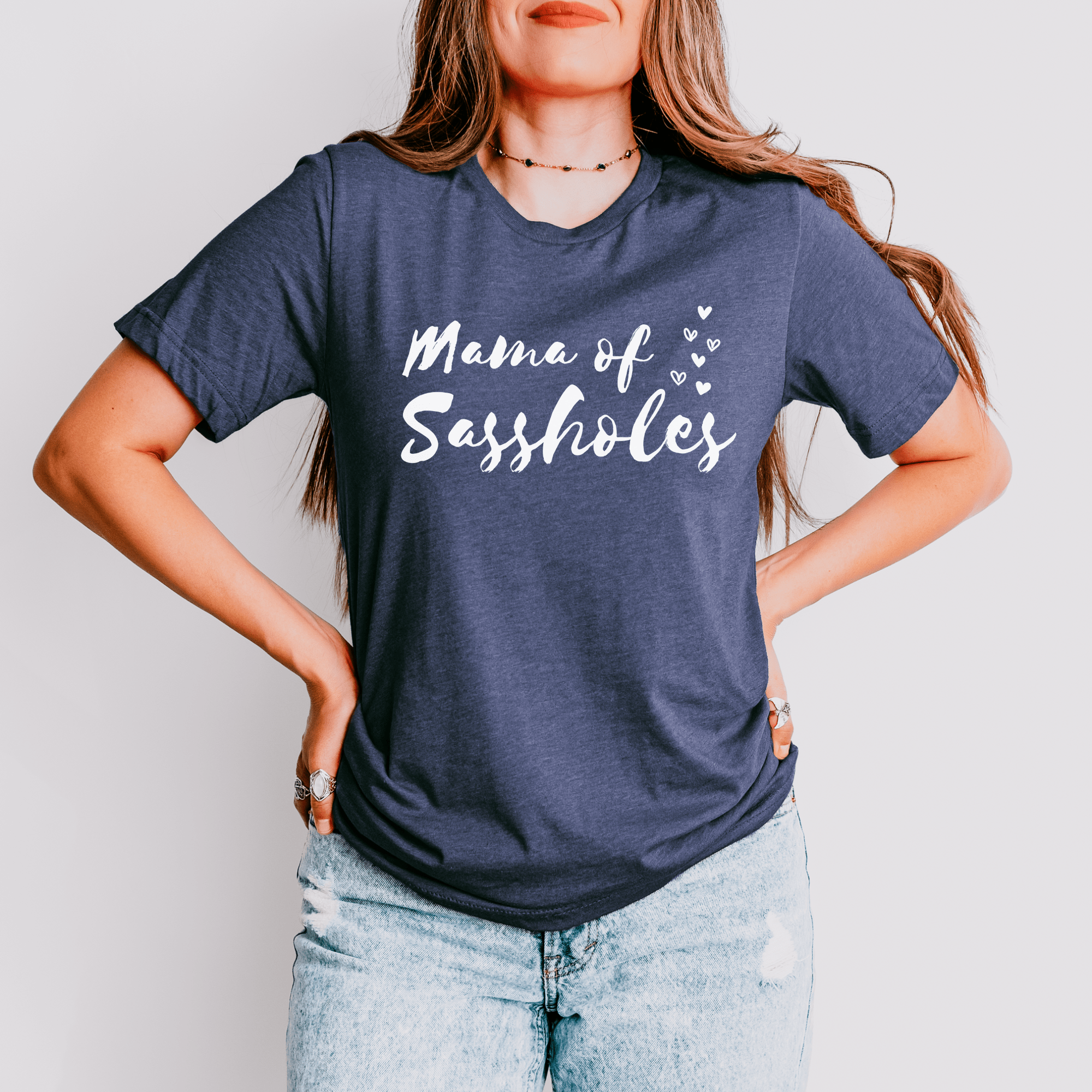 Image of Mama of Sassholes Women's T-Shirt - Sassy & Proud Mama Tee - Funny Graphic Tee by Sasshole® Clothing