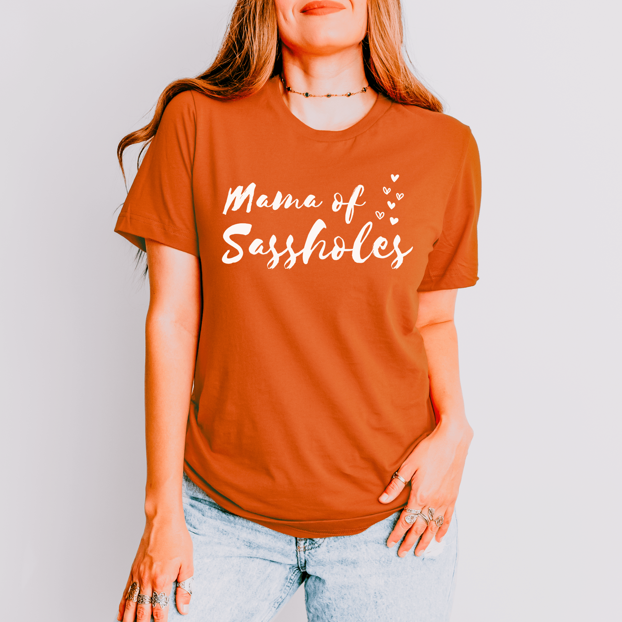 Image of Mama of Sassholes Women's T-Shirt - Sassy & Proud Mama Tee - Funny Graphic Tee by Sasshole® Clothing
