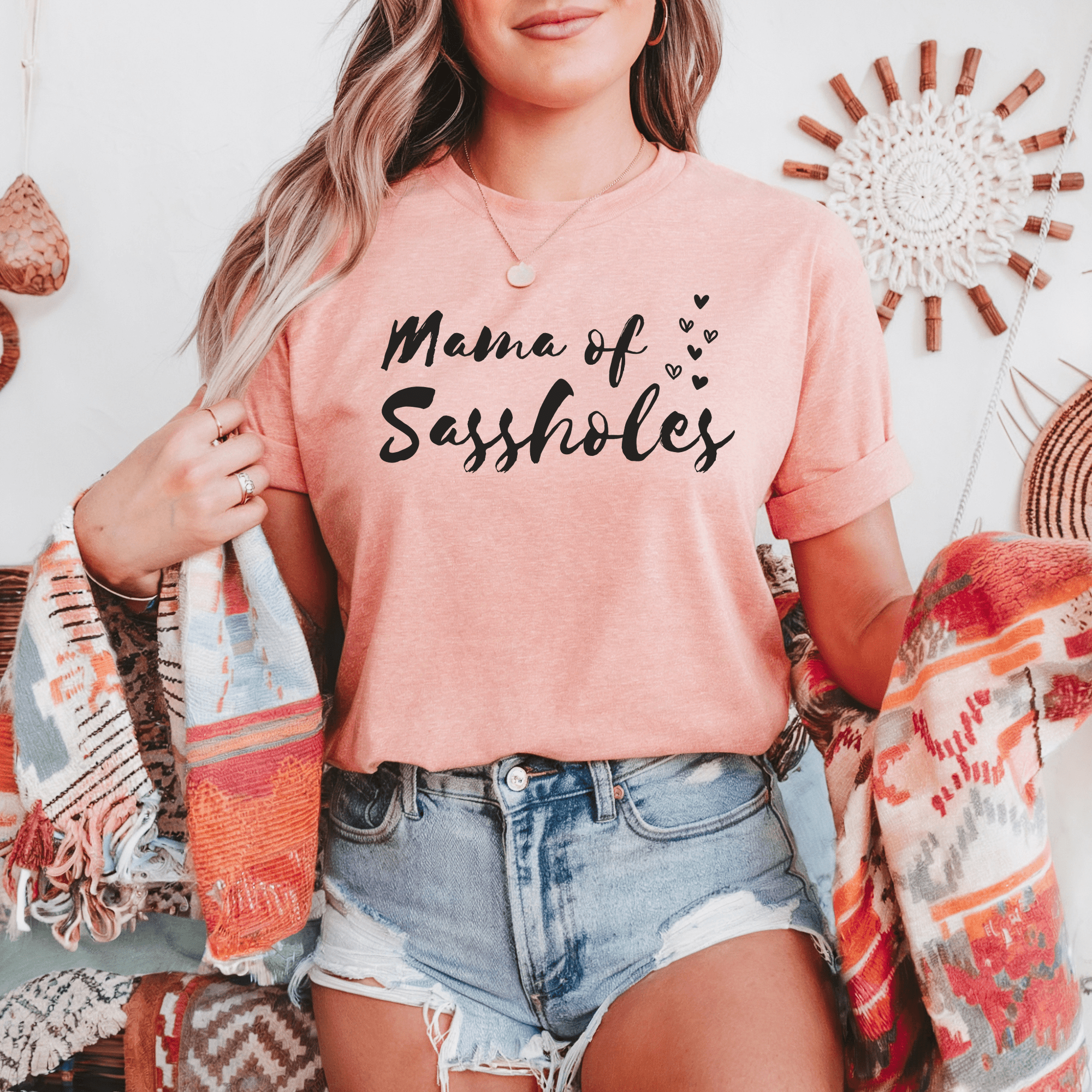 Mama of Sassholes Women's T-Shirt - Sassy & Proud Mama Tee - Funny Graphic Tee by Sasshole® Clothing
