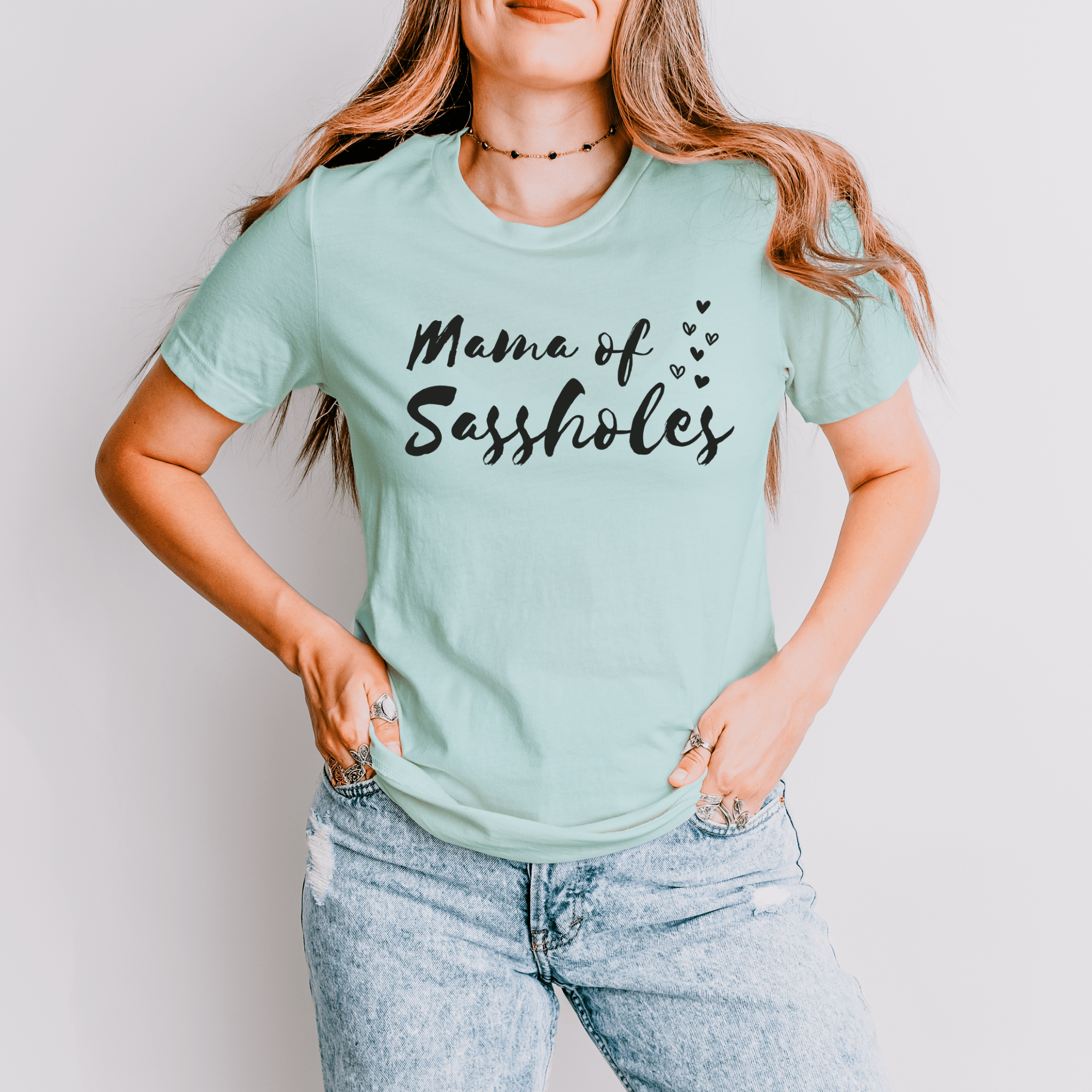 Mama of Sassholes Women's T-Shirt - Sassy & Proud Mama Tee - Funny Graphic Tee by Sasshole® Clothing