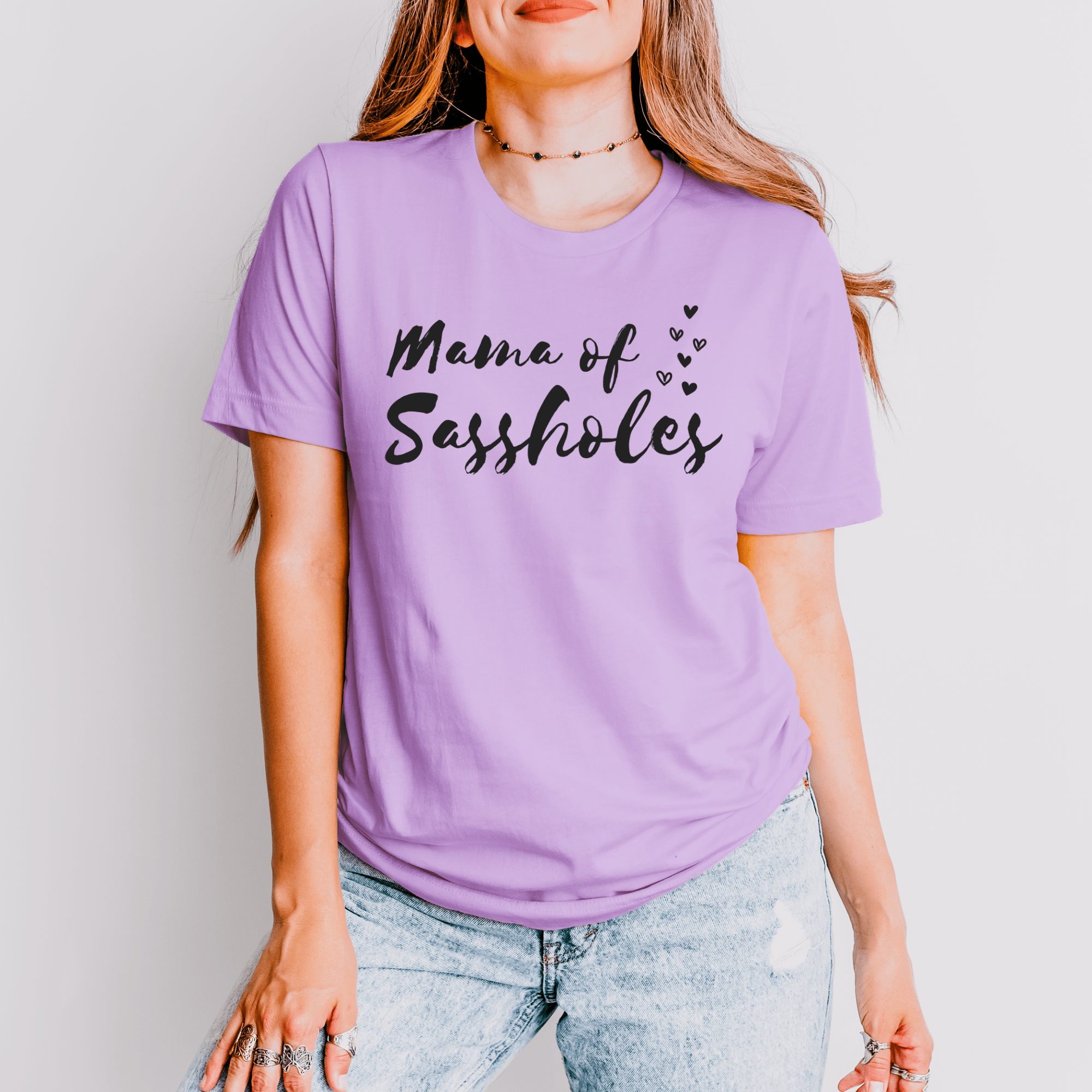 Image of Mama of Sassholes Women's T-Shirt - Sassy & Proud Mama Tee - Funny Graphic Tee by Sasshole® Clothing